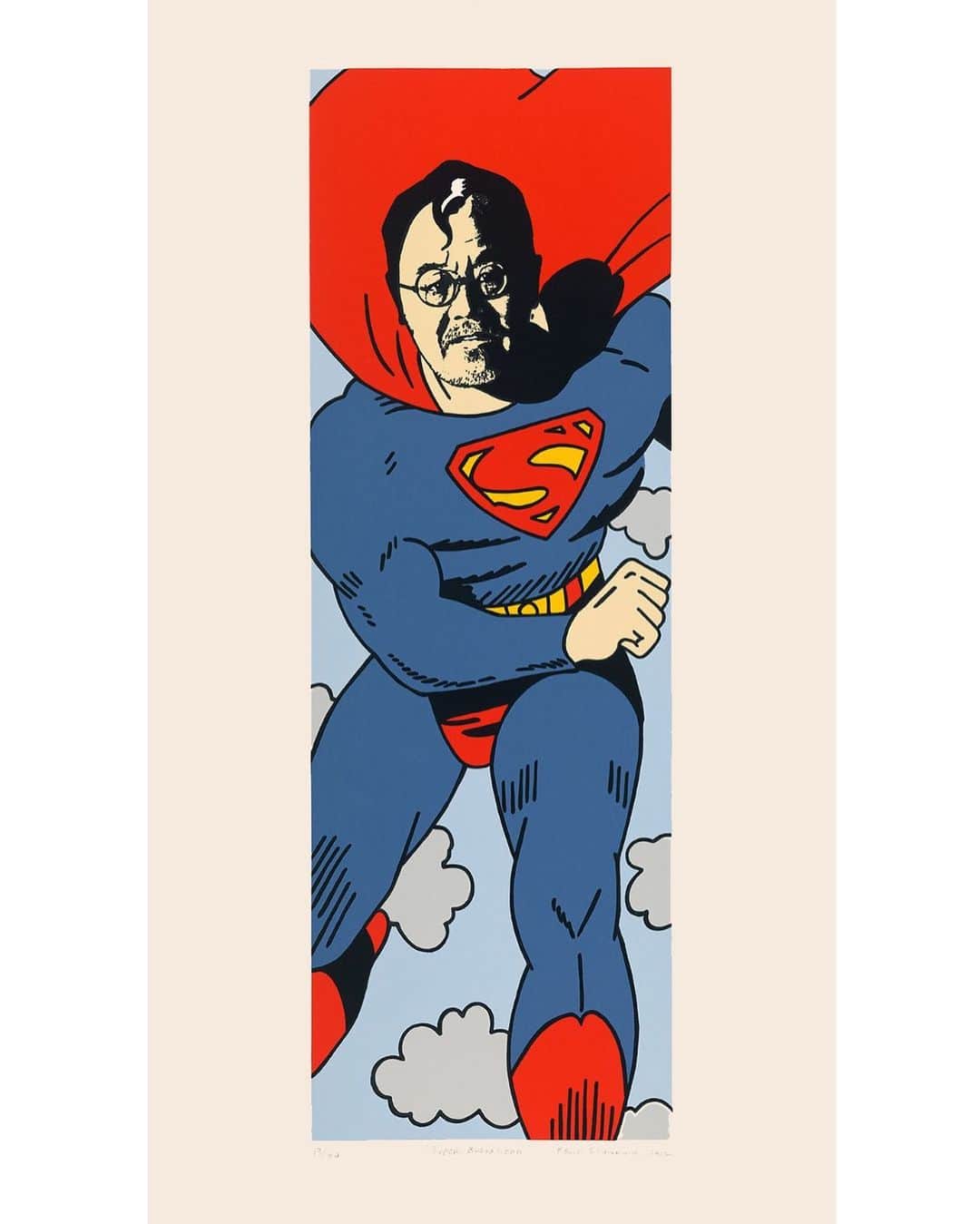 のインスタグラム：「It's a bird, it's a plane, it's Roger Shimomura as Superman. In this self-portrait in our @smithsoniannpg, Shimomura says he is asking the viewer "whether Superman must be Caucasian to be complete."  When Shimomura was a small child during World War II, he and his family (all American citizens of Japanese descent) were relocated from their home in Seattle to a Japanese American incarceration camp in Idaho. His work often addresses that experience, as well as the racist stereotypes used to characterize Asian Americans.  #AANHPI #AANHPIHeritageMonth」