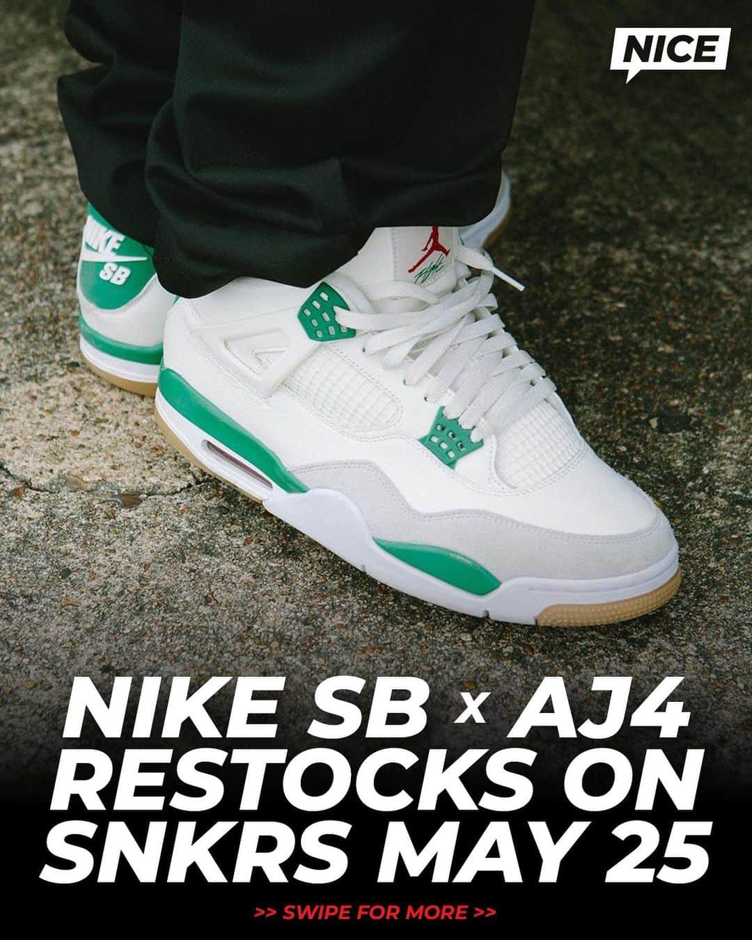 Nice Kicksさんのインスタグラム写真 - (Nice KicksInstagram)「Second Chance Exclusive Access for the Nike SB x Air Jordan 4 will be sent out on #SNKRS on May 25 to members who:   1) Took an L on the release 2) Has purchased an SB footwear product that is NOT an SB Dunk   Follow @nicedrops for updates 📲」5月24日 1時43分 - nicekicks