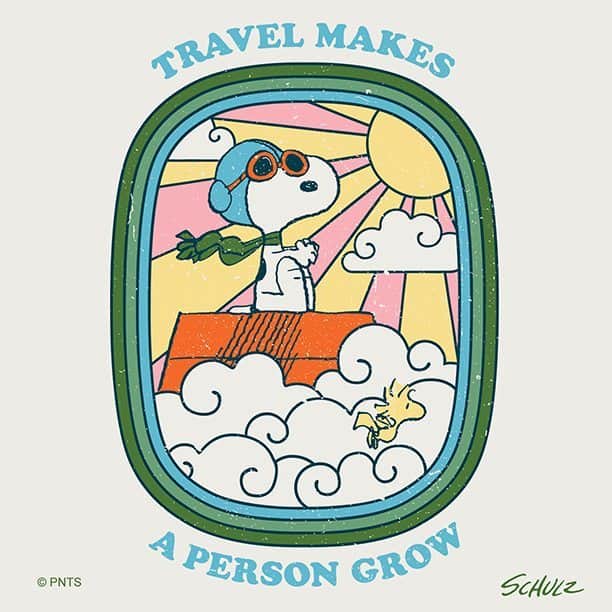 スヌーピーのインスタグラム：「3rd person on your share list has to travel the world with you」