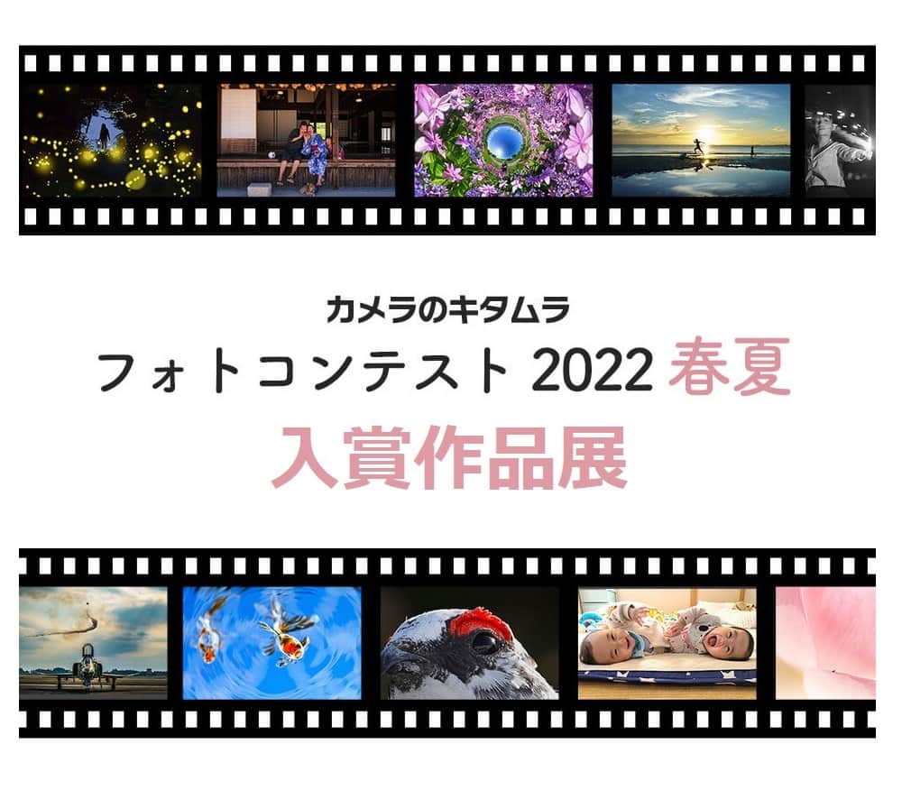 カメラのキタムラのインスタグラム：「『カメラのキタムラフォトコンテスト 2022 春夏 入賞作品展』  全国から寄せられた応募作品総数15,894点の中から、見事に入賞された方々の作品を展示いたします。  春・夏をテーマに、こころ動かされた風景、家族、友人、ペットの演出作品のほかにも様々な視点で撮影された作品が展示されます。  ぜひ皆さまのご来場をお待ちしております。  【カメラのキタムラフォトコンテスト2022春夏 入賞作品展】  《東京会場》 期間　：　2023年5月20日(土)～6月4日(日) 会場　：　カメラのキタムラ 新宿 北村写真機店6Fギャラリー 展示　：　グランプリ～佳作の全81点 入場　：　入場料無料  《大阪会場》 期間　：　2023年7月20日(木)～7月30日(日) 会場　：　カメラのキタムラ 大阪 なんばCITY店ギャラリー 展示　：　グランプリ、特選、準特選の上位11点 入場　：　入場料無料」