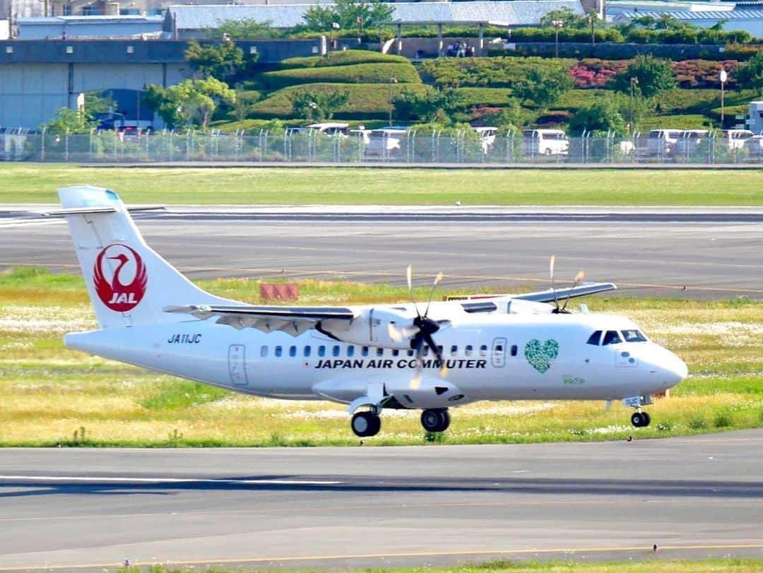 JALさんのインスタグラム写真 - (JALInstagram)「. エコデザインの #ATR 42-600型機✈︎ 緑のハートが飛行機のほっぺに💚 #PicturePerfectMay . . ✈︎ @japanaircommuter_jac Photo by @yossymohhy602a Post your memories with #FlyJAL  #JapanAirlines #JAL #airplane #✈︎ #伊丹空港 #伊丹 #大阪国際空港 #大阪 #日本エアコミューター #jac #特別塗装機 #エコ #緑 #ハート #新緑 #ja11jc #滑走路 #鶴丸 #飛行機 #飛行機写真 #飛行機撮影 #飛行機のある風景 #飛行機のある空 #飛行機好き #空港 #旅行 #日本航空」5月23日 17時30分 - japanairlines_jal
