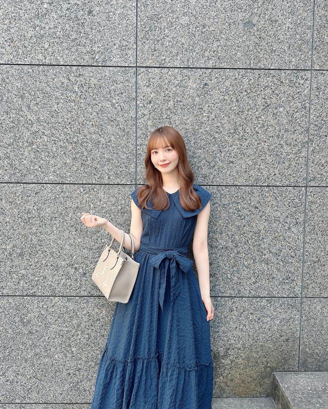 山根千佳さんのインスタグラム写真 - (山根千佳Instagram)「. . 沢山質問を頂いていたワンピ🧸🍋　 @michellmacaron_official さん♡  1枚でお上品に見えるし、 ウエストもきゅっと結べるので スタイルよく見えるのが嬉しい…🥺  やっぱり襟が大きいお洋服すき。  明日は「中日新聞」夕刊に 大相撲コラム掲載されます🔥 五月場所もあと少し！どうなる！！ . . #michellMacaron #ワンピース  #ミシェルマカロン #ワンピースコーデ  #マカロンコーデ #襟付きワンピース  #ミディアム #ミディアムヘア  #ootd #outfit #fashion #山根千佳」5月23日 18時26分 - yamane_chika