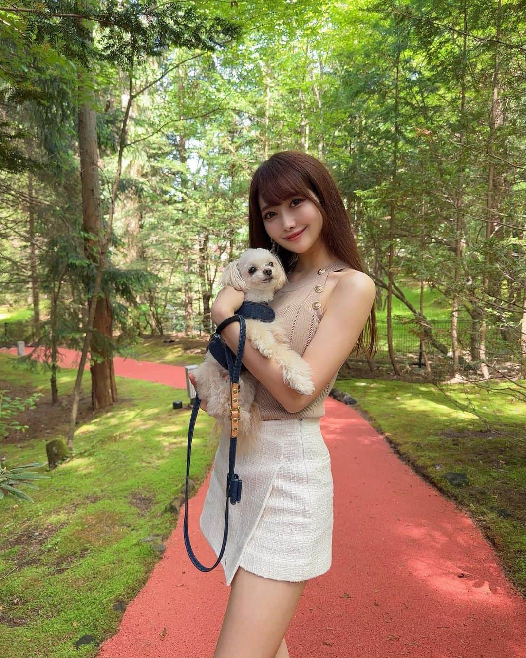 のインスタグラム：「. 天使とおさんぽ🐶🤍💕 この子がいるから、毎日頑張れる。 私の宝物🫶🏻✨ . . #チワプー#チワプー男の子#ちわぷー#愛犬#愛犬家#わんこ#わんこのいる生活#天使」