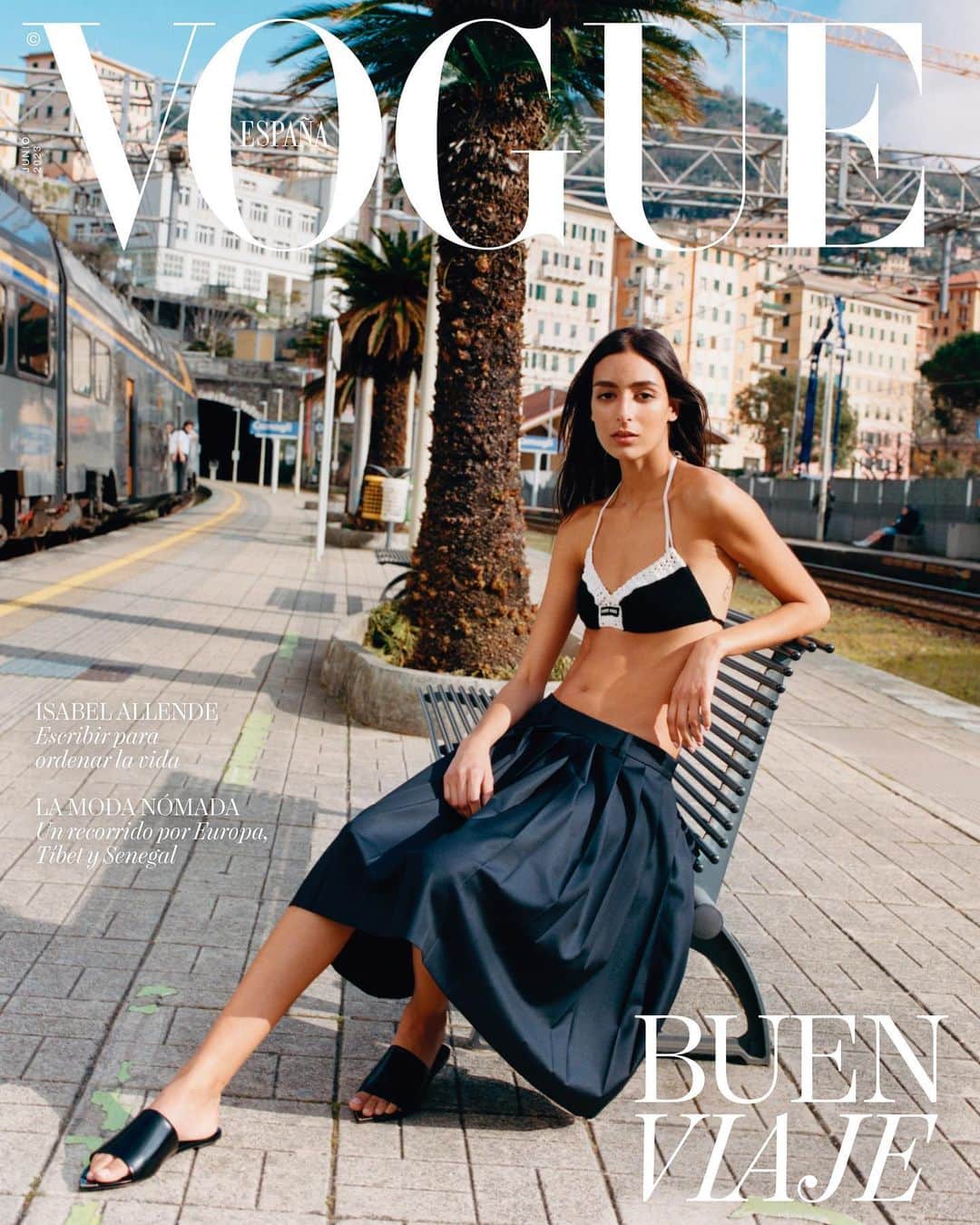 Vogue Españaのインスタグラム：「A train and countless destinations through Europe to celebrate friendship, fashion and endless summer days in a shared project between @voguefrance, @vogueitalia, @voguespain and @voguegermany. In our June issue, models @noraattal, @vittoria, @palomija, @idaheiner and @anokyai travel together on the #VogueRail across the continent. Who's coming on board? {In Vogue Spain's cover, Nora Attal wears bra and skirt, both from @miumiu; Bottega Veneta earrings; and @prada sandals} 💌 Vogue Spain's June issue is now for sale.  Un tren e incontables destinos por Europa para celebrar la amistad, la moda y los eternos días de verano en un proyecto conjunto entre @voguefrance, @vogueitalia, @voguespain y @voguegermany. En el número de junio, las modelos @noraattal, @vittoria, @palomija, @idaheiner y @anokyai viajan juntas en el #VogueRail a través del continente. ¿Quién se sube? {En la portada de Vogue España, Nora Attal lleva sujetador y falda, ambos de @miumiu; pendientes de Bottega Veneta; y sandalias de @prada} 💌 El número de junio de Vogue España ya está a la venta. {Puedes leer la historia completa en el link de la bio}  ▪️Fotografía: @oliverhadleepearch ▪️Estilismo: @mr_carlos_nazario ▪️Head of Content: @ineslorenzo ▪️Global Creative Director: @juancp ▪️Peluquería: @cyndiaharvey ▪️Maquillaje: @anatakahashiii ▪️Manicura: @giovannademarcoo ▪️Producción: @partner.films ▪️Retoque digital: @hammerlab, @aly.studio ▪️Modelos: @noraattal, @vittoria, @palomija, @idaheiner, @anokyai ▪️Global Director, Talent & Casting: @mrsvoguester ▪️Agradecimientos: @fsitaliane @grandhotelbristol」