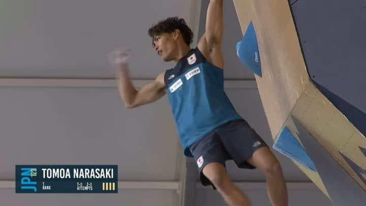 楢崎智亜のインスタグラム：「WORLDCUP Boulder Salt Lake City,USA 🇺🇸 FINAL  Movie by @ifsclimbing  @jmsca_official」