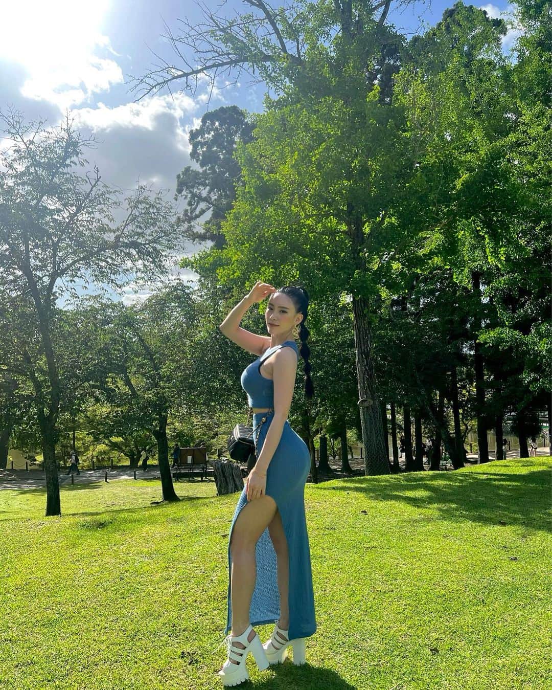 中村真央のインスタグラム：「🌳🌱🫎🪽🩵💚」