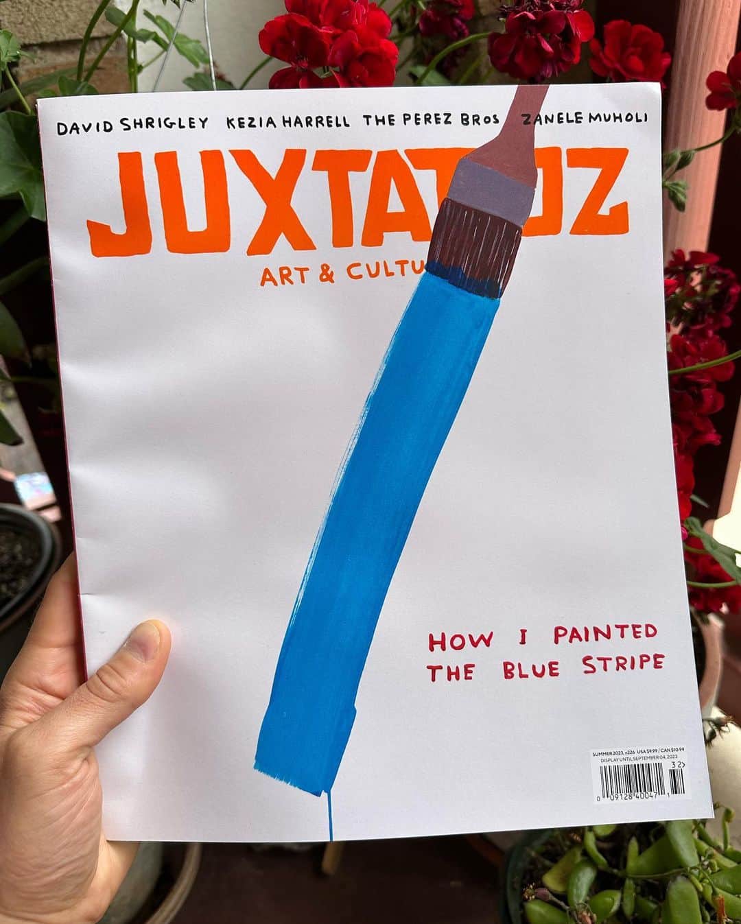 Juxtapoz Magazineのインスタグラム：「The Summer 2023 Quarterly. Featuring special cover art and treatment by @davidshrigley   Featuring @muholizanele @sugarygarbage @jessvalice @daniellle_roberts_ @theperezbros @joshuapetker @waynehorse @jtknoxroxs @robertpokorny @cissiefraimsson and more.」