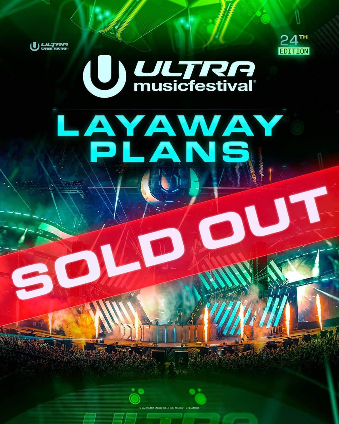 Ultra Music Festivalのインスタグラム：「Layaway Plans for #Ultra2024 are sold out!」