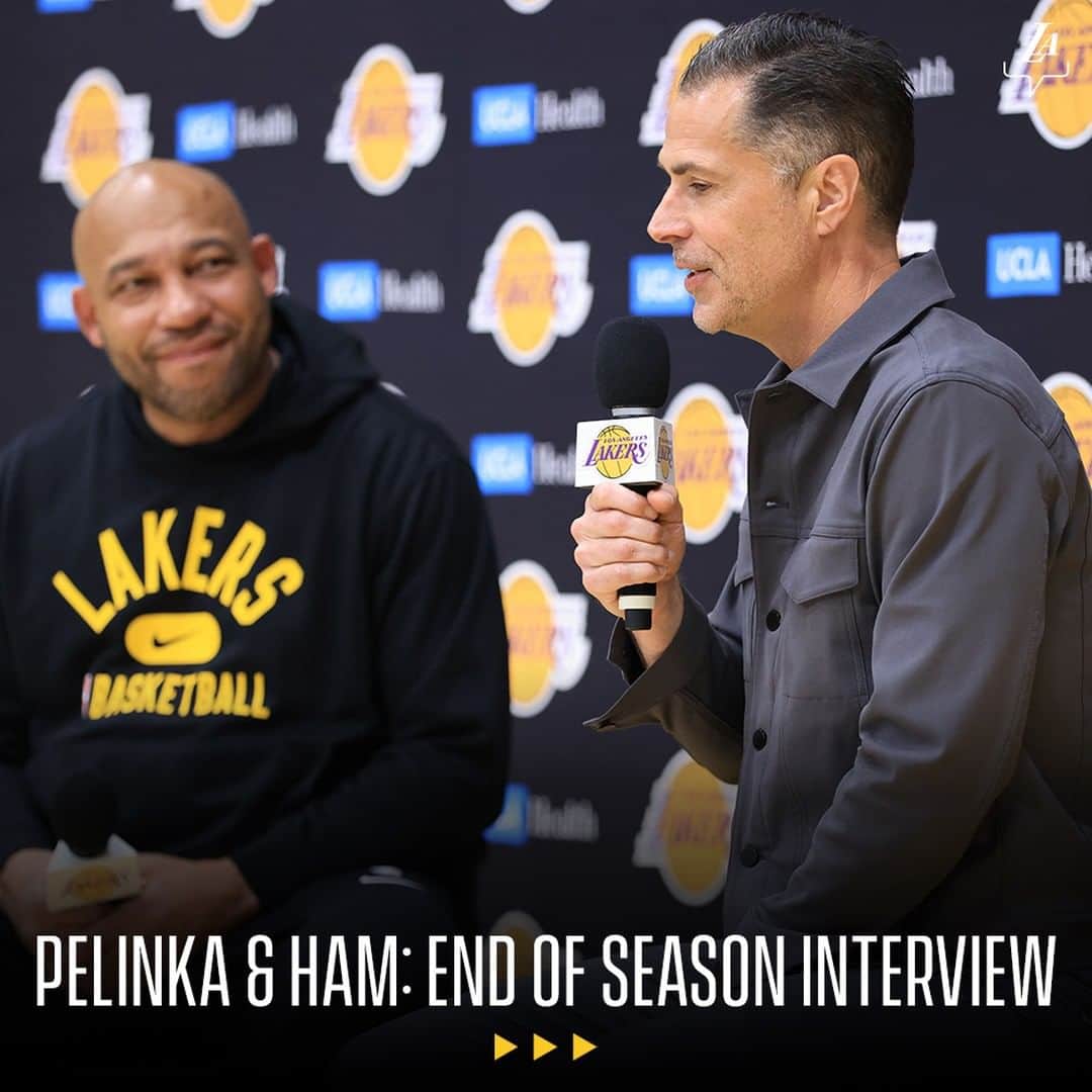 Los Angeles Lakersさんのインスタグラム写真 - (Los Angeles LakersInstagram)「"We’re incredibly proud of this group ... keeping that continuity is going to be very important."  Rob Pelinka & Darvin Ham: End of Season Interview」5月24日 4時36分 - lakers