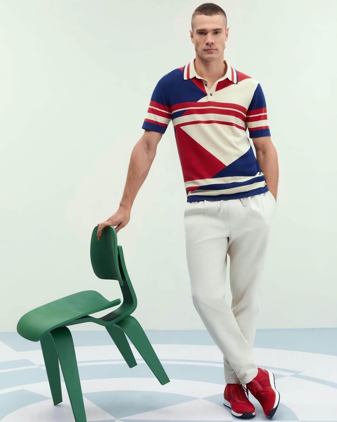 ペリーエリスのインスタグラム：「Sophistication never goes out of style. Our Multi Stripe Sweater Polo features a breathable cotton enhanced with a soft stretch fabric.」