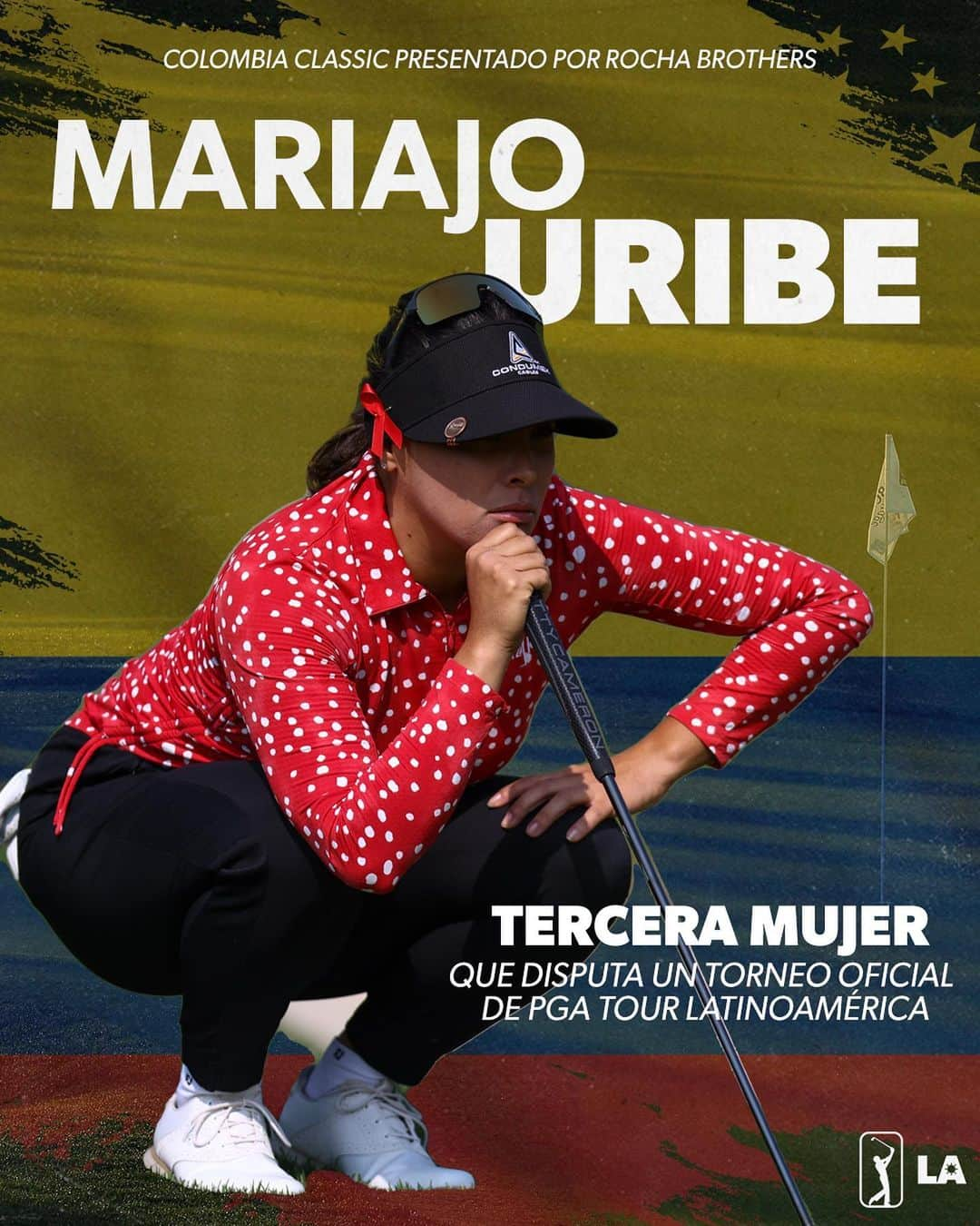 マリアホ・ウリベのインスタグラム：「Con un currículum extraordinario, @mariajogolf 🇨🇴 será uno de los grandes atractivos esta semana en el #ColombiaClassic presentado por @rochabros.」