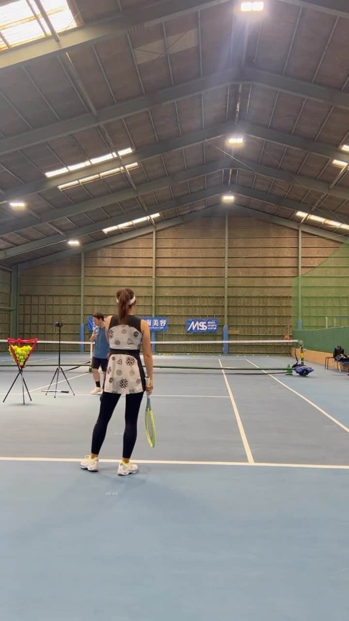 宇野真彩のインスタグラム：「おはようございます⛅️ 久しぶりのYouTube撮影でした🎾 今日も一日頑張ります🤩❕」