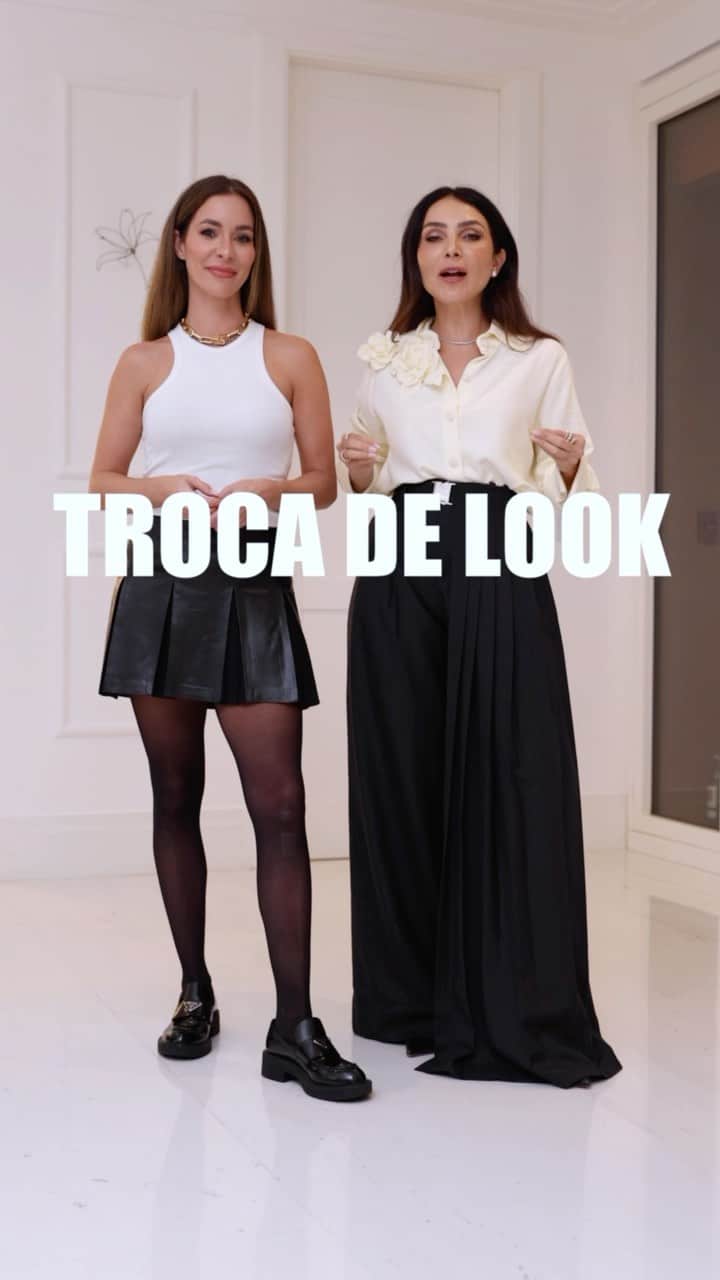 Lalá Noletoのインスタグラム：「Alguém aí falou TROCA DE LOOK???? Preparem-se para rir muito! 🤣 Queremos ler os comentários de vcs!!! Quem foi mais malvada? 😉😈 Obrigada @anapaulasiebert pela ideia!」