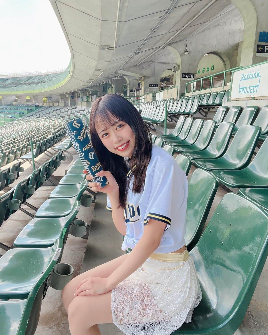 REINAさんのインスタグラム写真 - (REINAInstagram)「⁡ ⁡ ⁡ ⁡ おは🐰🌼 ⁡ ⁡ 大好きなほっともっとフィールド神戸⚾︎ ⁡ 今日も一緒に全力応援しましょ~~📣♡ ⁡ ⁡ ⁡ ⁡ ⁡ ⁡ ⁡ ⁡ #オリックス #BsGirls #Bs2023 #NPB #ORIX #buffaloes #プロ野球 #baseball #野球 #野球好き #オリ姫 #インスタ野球女子 #野球好きな人と繋がりたい #Instagram #follow #オリックスバファローズ #京セラドーム大阪 #ほっともっとフィールド神戸 #球場 #応援 #BsGirls10th💎 #instalike #like4like #followme  #reina_bsgirls #reina_360  #SMILE全開 #🌼 #🐰 #🥐」5月24日 8時51分 - reina_bsgirls_360