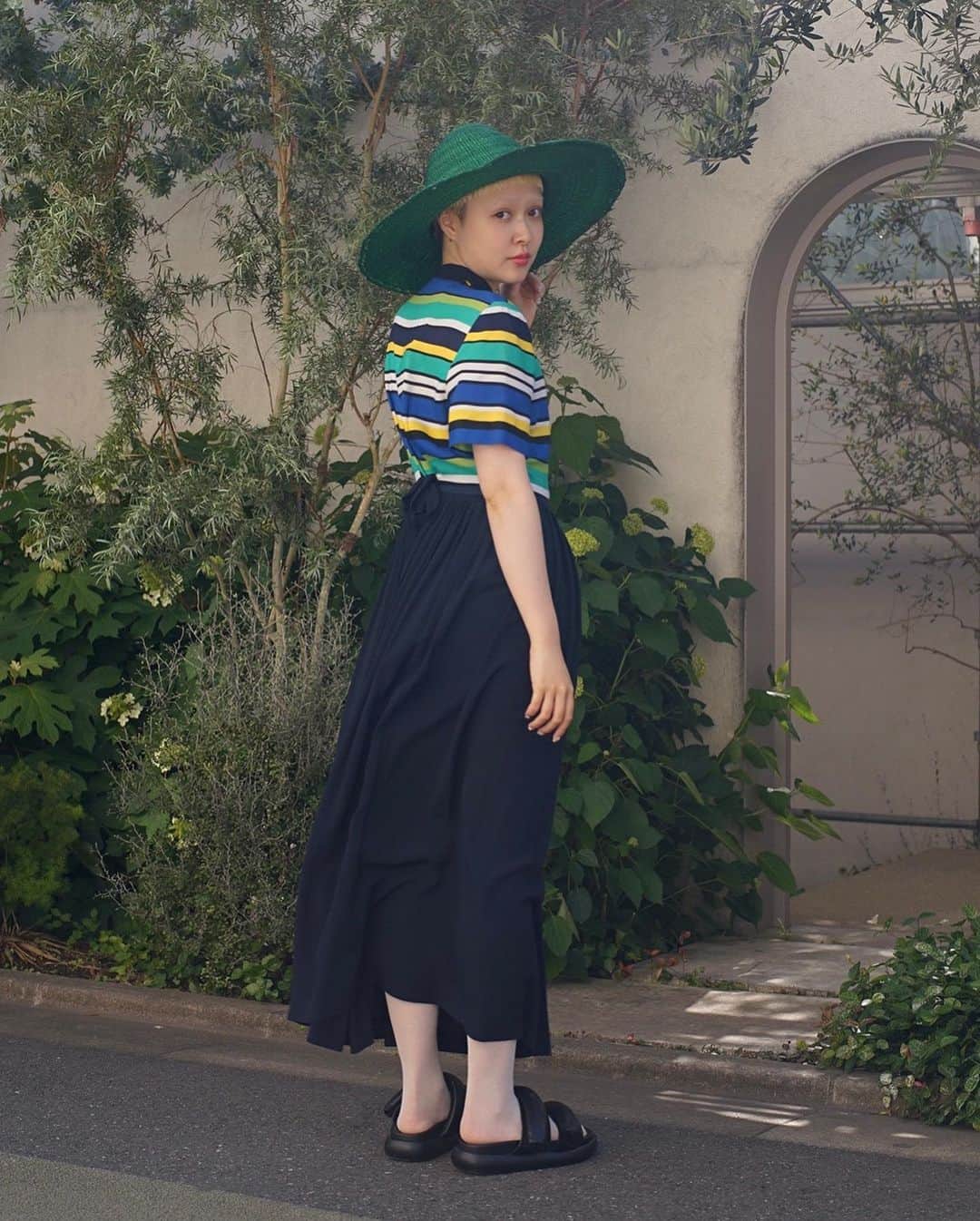 PUNK CAKEさんのインスタグラム写真 - (PUNK CAKEInstagram)「⭐️NEW ARRIVAL⭐️ ☑︎ S/S border china button long dress navy【SOLD】  Now on sale ➡︎ ONLINE STORE   PUNK CAKE POP-UP 5/27(土)〜6/2(金)  学大高架下Market出店　 6/3(土).4(日)  model / @momooka_koyoi」5月24日 20時39分 - punk_cake