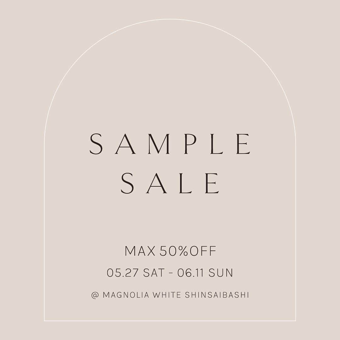 Magnolia Whiteのインスタグラム：「・ MAGNOLIA WHITE shisaibashi -SAMPLE SALE-  MAGNOLIA WHITEのexclusiveブランドGalia LahavをはじめAlexandra Grecco / Anna Campbellなど、 世界でも人気のドレスブランドが最大50%OFFで購入できる特別なサンプルセールを開催いたします。 通常レンタルドレスのお貸し出しが難しい、ガーデンウエディングやロケーションフォトをご検討の方、前撮りや挙式の日程が近い花嫁様にもお勧めです。  是非この機会にMAGNOLIA WHITE shinsaibashiへご来店くださいませ。                ■開催日時 5月27日(土)~6月11日(日) ※完全予約制  平日 11:00~18:00 / 土日祝 10:00~19:00  ■お問い合わせ MAGNOLIA WHITE shinsaibashi 050-3646-3336 ※トップページのLinktree【来店ご予約・お問い合わせ】よりご予約も可能です。                             ■詳細 ・サンプルドレス最大 50%OFF ・出品ブランド 　Galia Lahav/Anna Kara/Aire Barcelona/David Fielden etc ・関西圏でのフォト相談、式場相談会も同時開催（※予約制)                       〈注意事項〉 ・出展商品はご来店にてご紹介いたします。 ・サンプルセールでご購入いただいた商品は返品不可とさせていただきます。 ・商品は即日お渡しもしくは有料にて発送も可能です。 ・商品の保管は致しかねます。 ・お支払いは現金・クレジットカードのみ承ります。 ・買取業者と思われる場合、販売をお断りする場合がございます。」