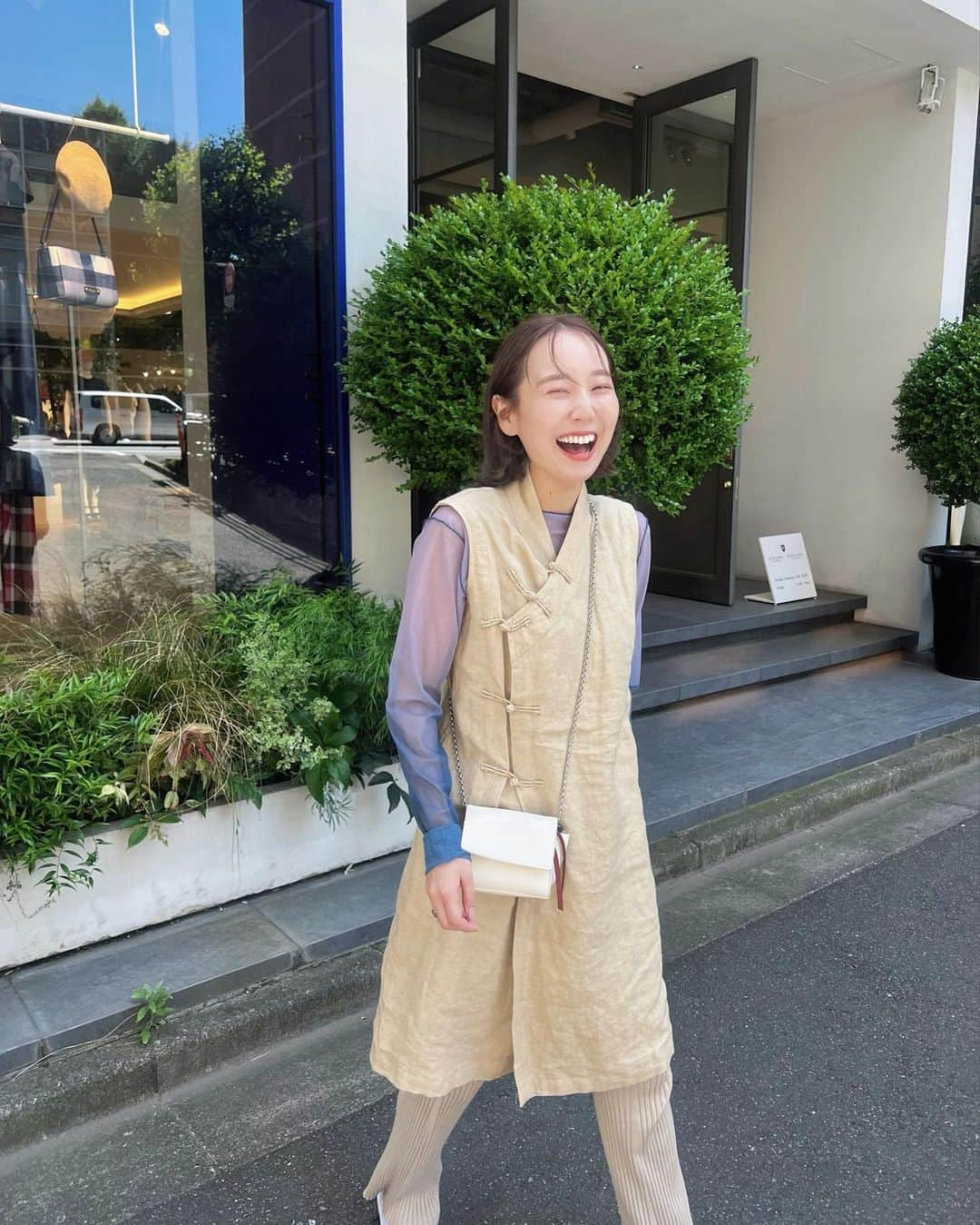 tappy1119さんのインスタグラム写真 - (tappy1119Instagram)「⁡  今日の服。 　　🇨🇳🐼🍜🥟🥡 ⁡ ちょっぴり肌寒くて、 シアー長袖がちょうど良かった日。 ⁡ ⁡ 明日、海に行くから 大阪太陽出てください。」5月24日 19時58分 - tappy1119