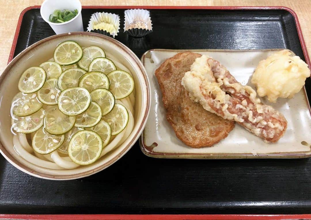 ホリエアツシさんのインスタグラム写真 - (ホリエアツシInstagram)「#すだちうどん という概念🍋 #手打ちうどんひさ枝」5月24日 11時40分 - a.horie