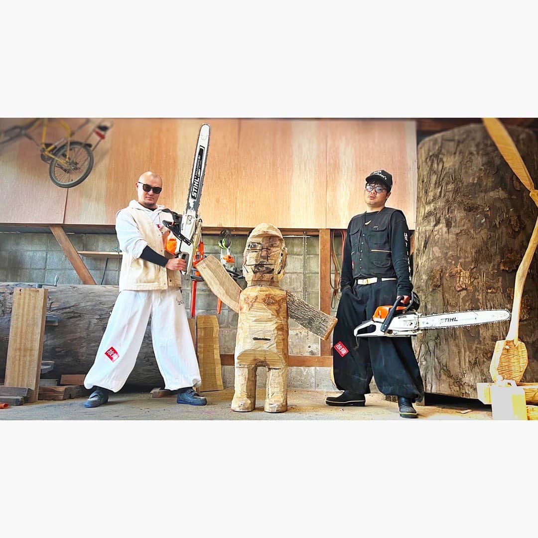 佐田正樹のインスタグラム：「【チェーンソーズハイ】いよいよ形が見えてきた‼︎  YouTube動画、本日18時アップします‼︎ 見らんとくらさるーぜ!!  #総長系YouTuber  #SATAbuilders #作田 #作田晴男 #佐田ビルダーズ」