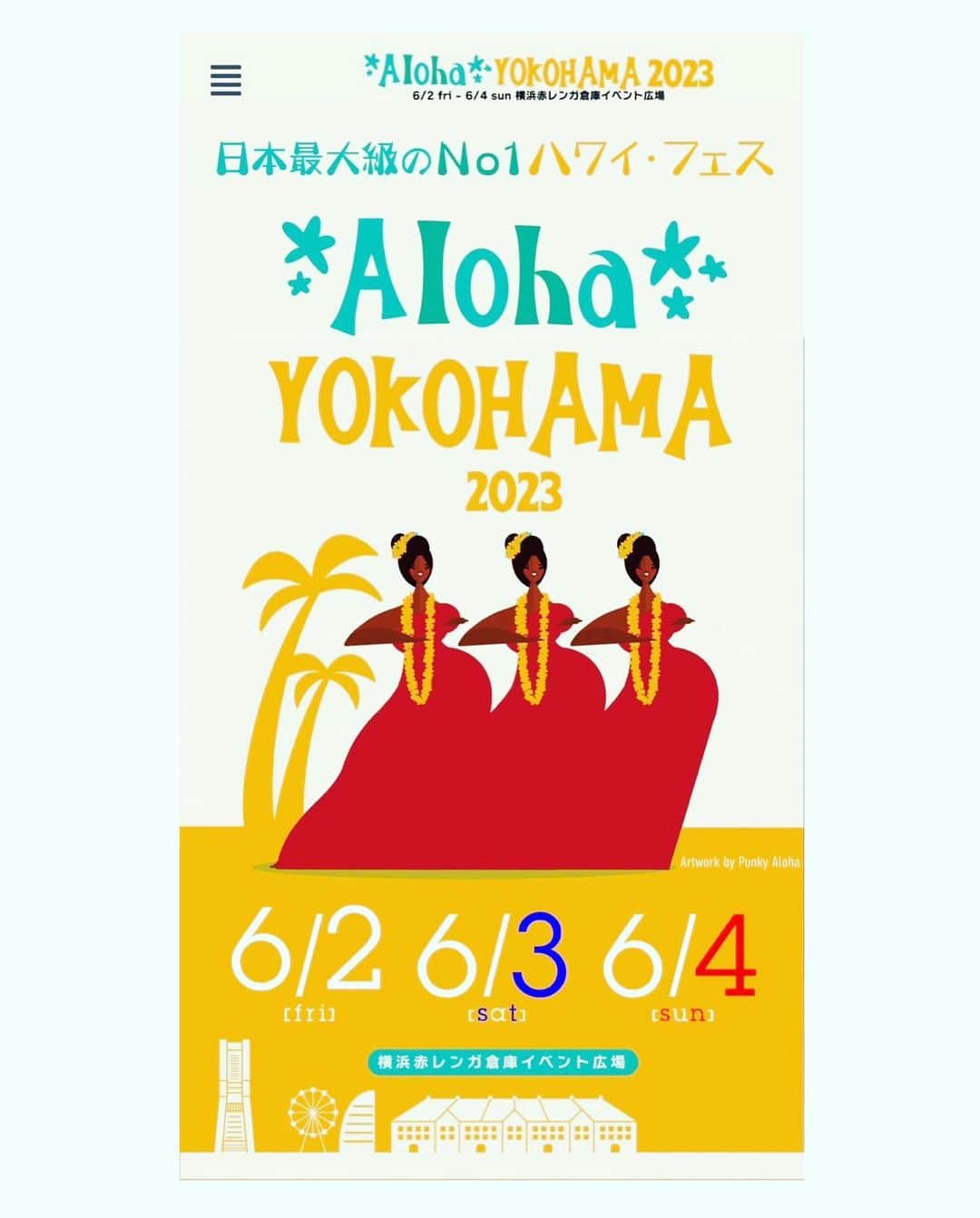 高沢悠子のインスタグラム：「6月2日、3日、4日 横浜の赤レンガ倉庫にて 日本最大級のハワイです。 Aloha Yokohama @alohayokohama_  が開催されます🏝️  私のハワイの最高の仲間の カフェ【Kakaako Cafe】 @kakaakocafe が 出店することとなりました❣️  当日、こちらのブースにて お写真とともにInstagramで @kakaakocafe と @crossingrain  ２つタグ付けしてくださった方 先着100名様に Crossing Rain メンバー全員の直筆サイン入り フォトカードをプレゼントさせて いただきます‼️🤗  私のInstagramを ご覧いただいている皆様‼️ 私の最高の仲間に会いに 是非足を運んでいただけたら 嬉しいです🥹❤️  ちなみに... 3日間ブースにいるのは 私のモノマネをする彼女 Mikaちゃんです😆👍  絶対会いに行って欲しいー‼️  #アゴ削ぎ落としすぎ🤣#モノマネ芸人 #hawaii #japan#alohahawaii  #kakaako#crossingrain #kakaakocafe」