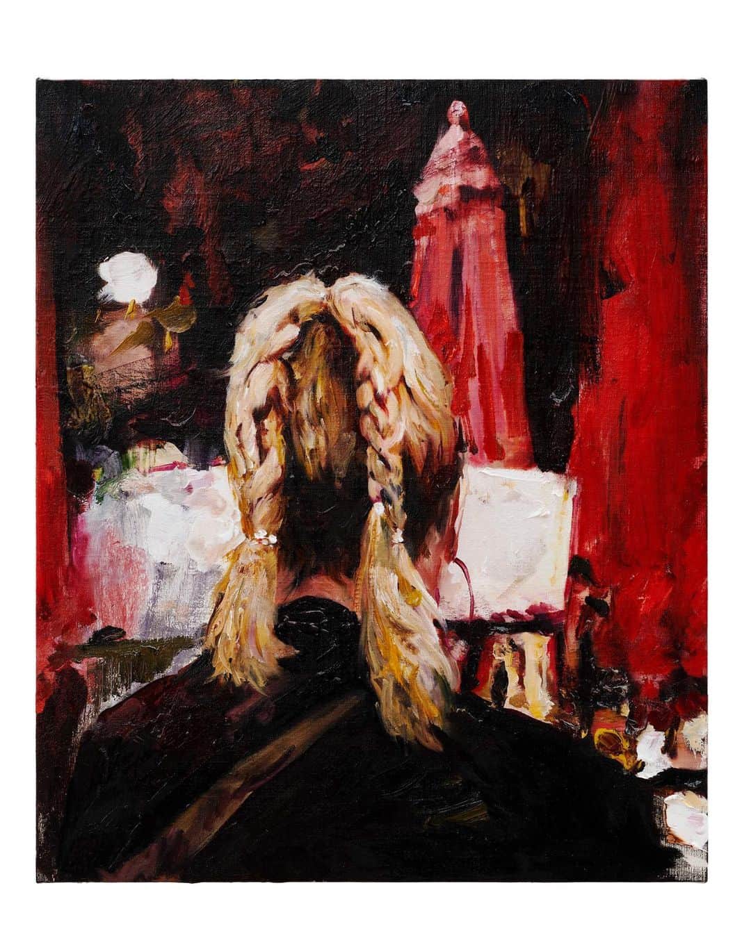 井田幸昌のインスタグラム：「- 三つ編み - Oil on canvas.  2022.」