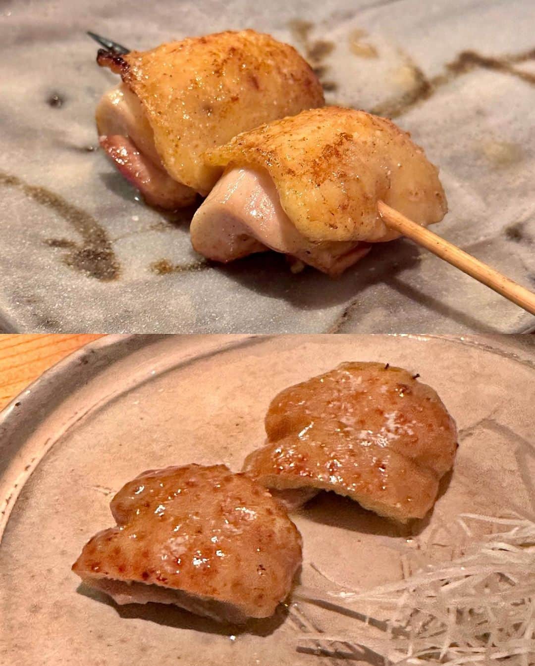 のインスタグラム：「金沢でも焼鳥をいろいろ食べに行こうと思っているのですが、『BIRD』素晴らしかった！ あっさりしている部位、脂の美味しい部位のバランスが最高で、ひざとヒップは感動的に美味しかった！ 椎茸の味付けも良かったな〜！ コース外で追加の親子丼が、ささみというのも〆としては凄く良いと思いました！　　  #金沢bird #具義焼鳥2023 #具義丼2023 #具義金沢2023 #具義初訪問2023」