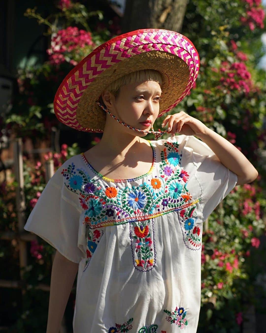 PUNK CAKEさんのインスタグラム写真 - (PUNK CAKEInstagram)「⭐️NEW ARRIVAL⭐️ ☑︎ Mexican embroidery dress【SOLD】  Now on sale ➡︎ ONLINE STORE   PUNK CAKE POP-UP 5/27(土)〜6/2(金)  学大高架下Market出店　 6/3(土).4(日)  model / @momooka_koyoi」5月24日 20時57分 - punk_cake