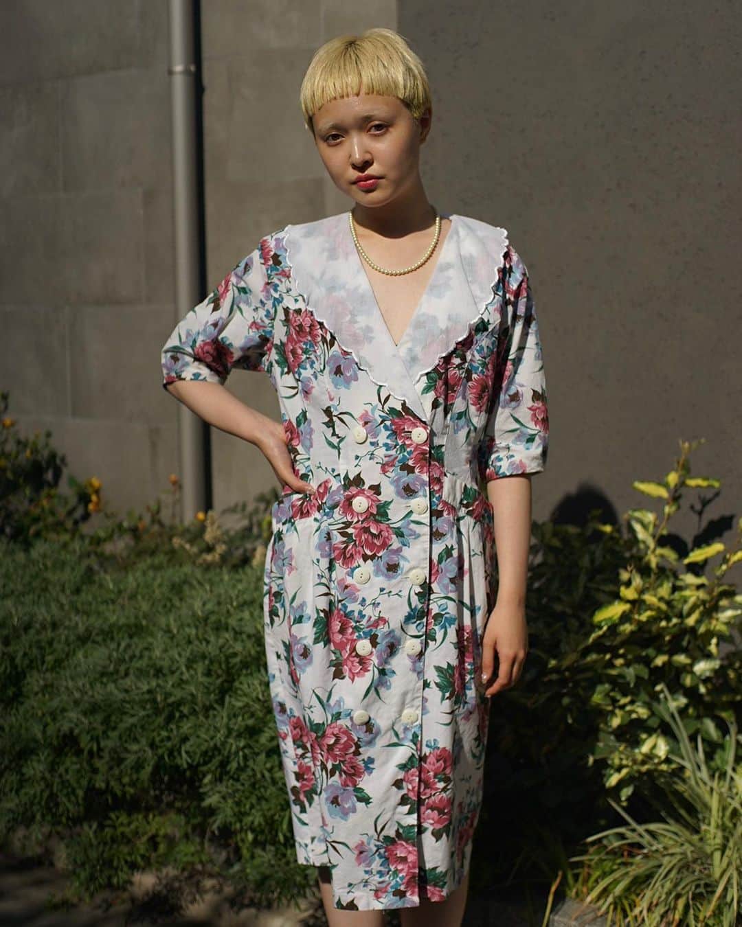 PUNK CAKEさんのインスタグラム写真 - (PUNK CAKEInstagram)「⭐️NEW ARRIVAL⭐️ ☑︎ organza collar flower dress  Now on sale ➡︎ ONLINE STORE   PUNK CAKE POP-UP 5/27(土)〜6/2(金)  学大高架下Market出店　 6/3(土).4(日)  model / @momooka_koyoi」5月24日 21時02分 - punk_cake