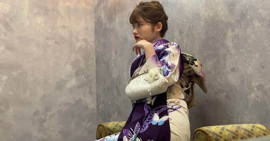 渡邉歩咲のインスタグラム：「🦋💟」