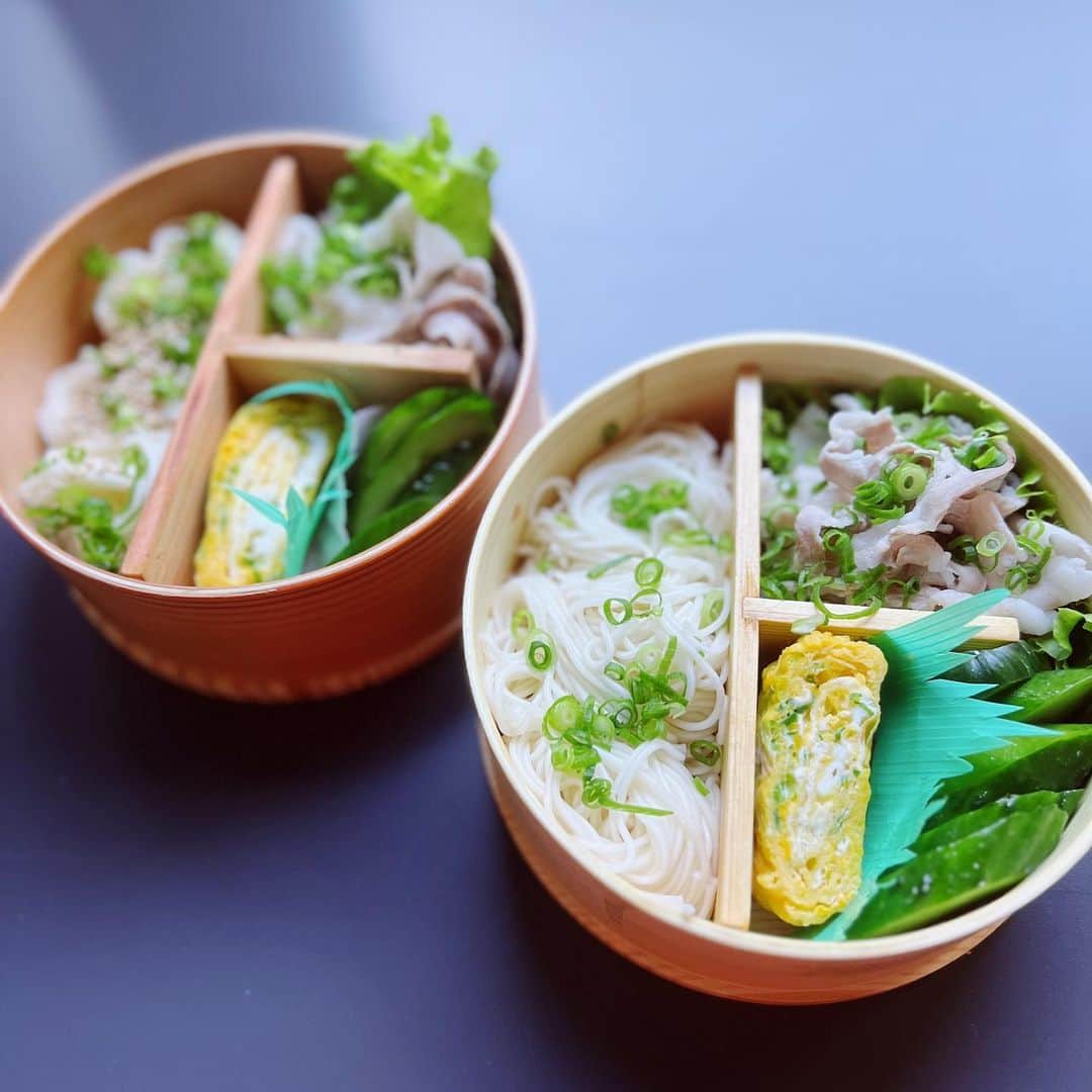 西山美希子のインスタグラム：「毎朝のルーティン。朝ごはん作ってお弁当作って。メンドーだけど、、今週なんて、夜ご飯毎日娘息子のお友達と外食してるから、朝と昼ごはんだけは頑張らねば💦💦💦」
