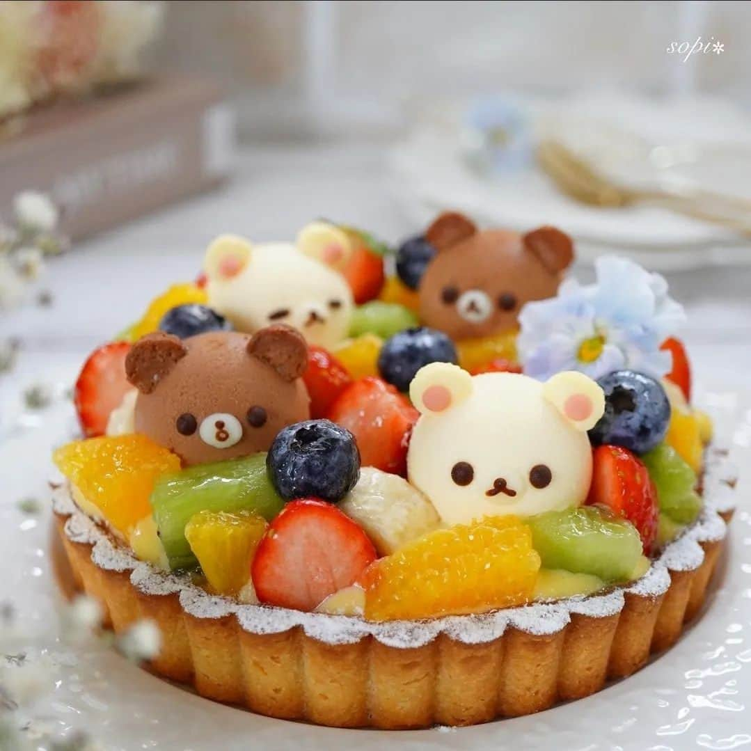 Rilakkuma US（リラックマ）さんのインスタグラム写真 - (Rilakkuma US（リラックマ）Instagram)「@sopi326 created this incredible Rilakkuma tart! Tag a friend who'd like to try this dish!  #rilakkumaus #rilakkuma #sanx #kawaii #cutefood #sweets #リラックマ #サンエックス」5月24日 23時22分 - rilakkumaus