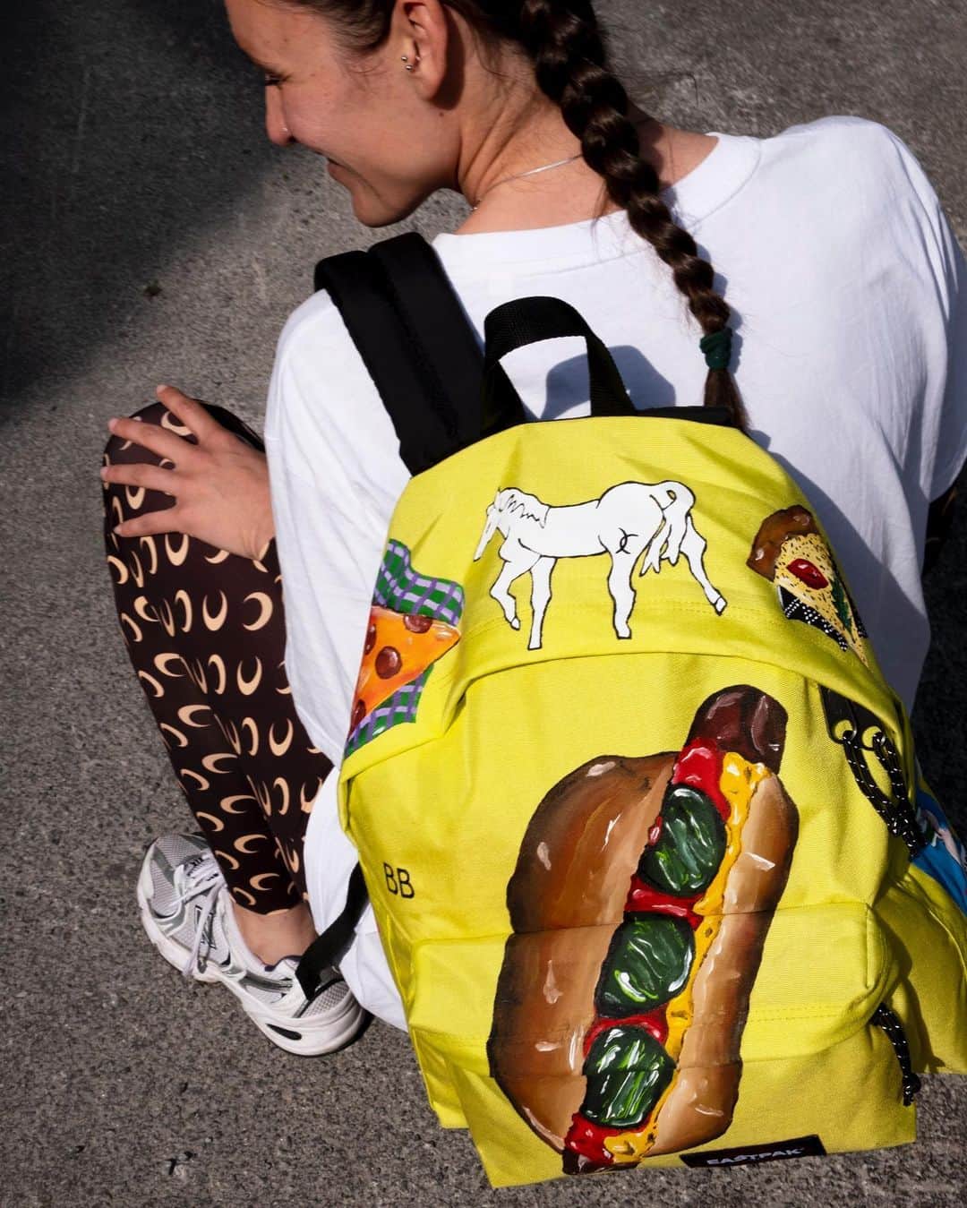イーストパックのインスタグラム：「Introducing our brand new Day Pak’r, reinterpreted by 4 artists for our Artist Project.   Inspired by the iconic Eastpak backpack that was first introduced in 1976, Day Pak’r is built for modern life to match your day to day. On our Day Pak'r Neon Lime, @biekebuckinx ´s moodboard comes to life.  #builttoresist #theartistproject」