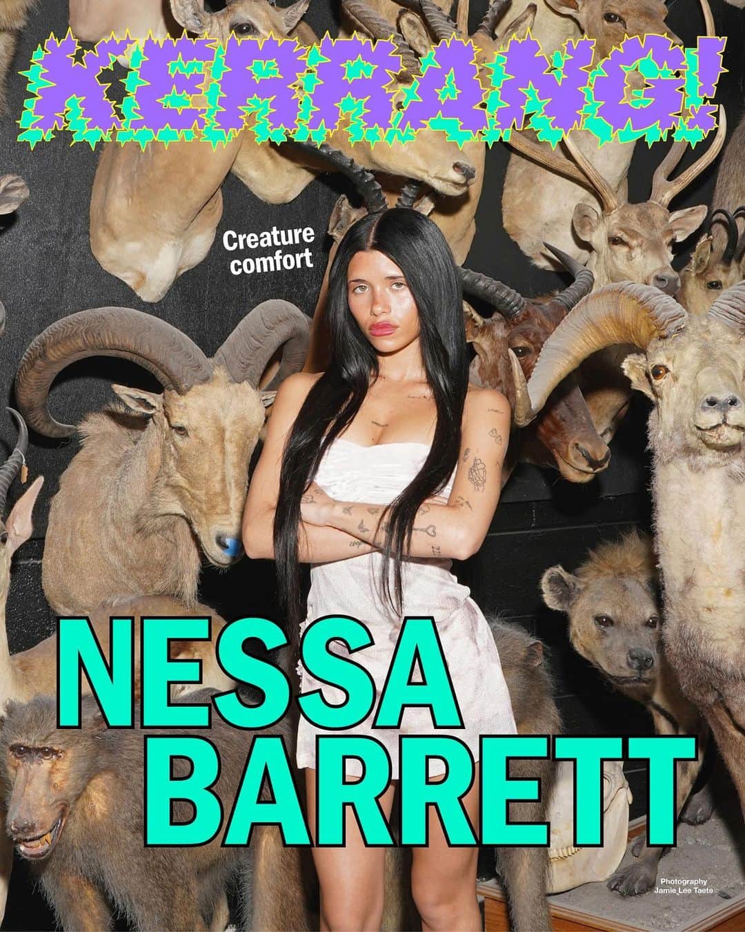 Kerrang!のインスタグラム：「Kerrang! Cover Story 💜  “I want to help people because I know there’s a lot of people that felt the same way that I did”  Growing up with severe mental health issues that her uber-religious family didn’t understand, Nessa Barrett has always felt different. But through dealing with traumatic loss and finding new connections in therapy, the Gen Z superstar-in-the-making has finally found a place to belong and be happy…  ✍️: @hannahrose___  📸: @jamieleecurtistaete  🎨: @aledsavedlatin   #kerrangcoverstory」