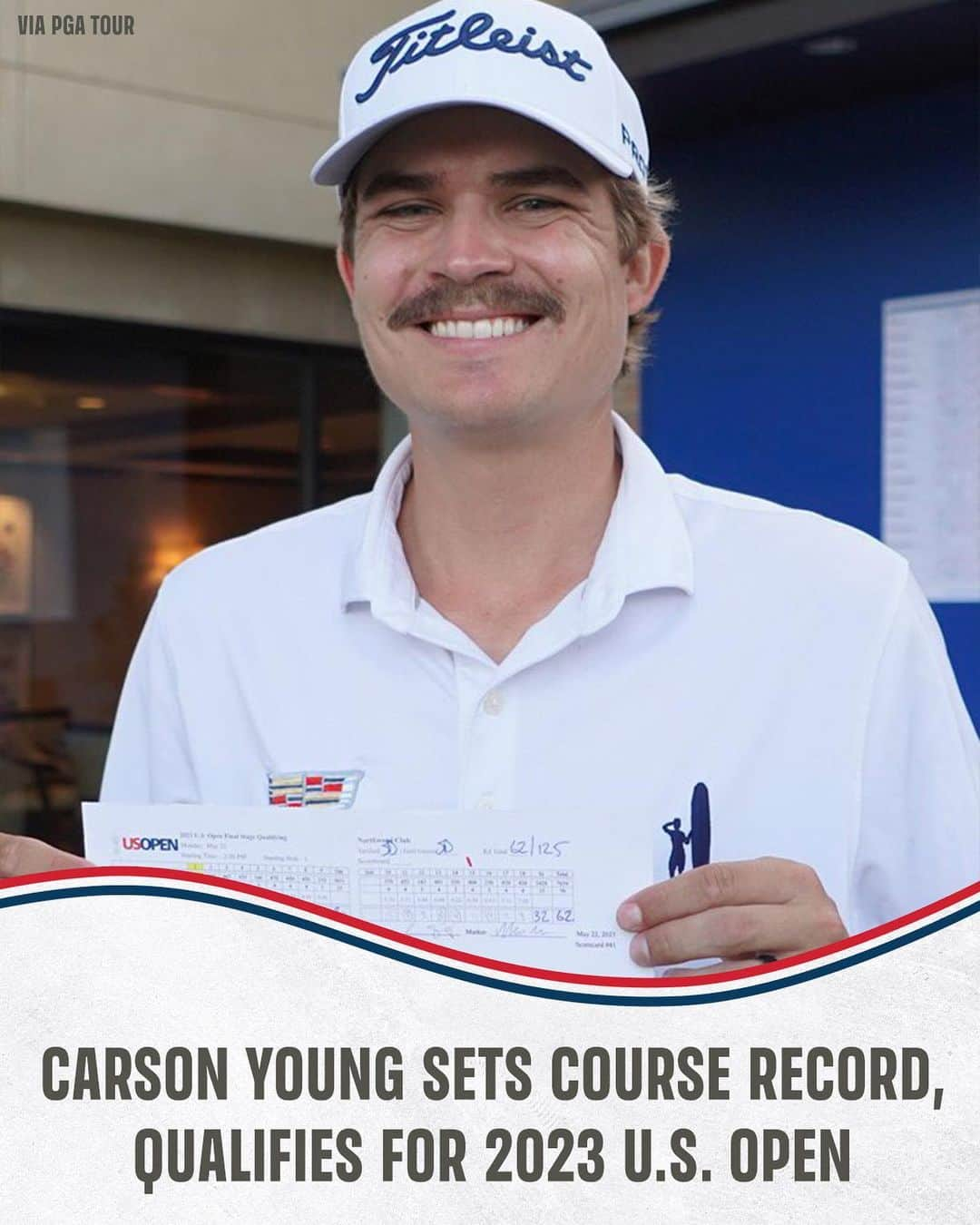 チョン・インジさんのインスタグラム写真 - (チョン・インジInstagram)「Carson Young shot 63-62 to win this week's @USOpenGolf qualifier in Dallas and secure a spot in his first career major. 👏  Get ready for Golf's Longest Day, June 5 on Golf Channel and @peacock, presented by Titleist.  Golf Channel | @Titleist」5月25日 0時42分 - golfchannel