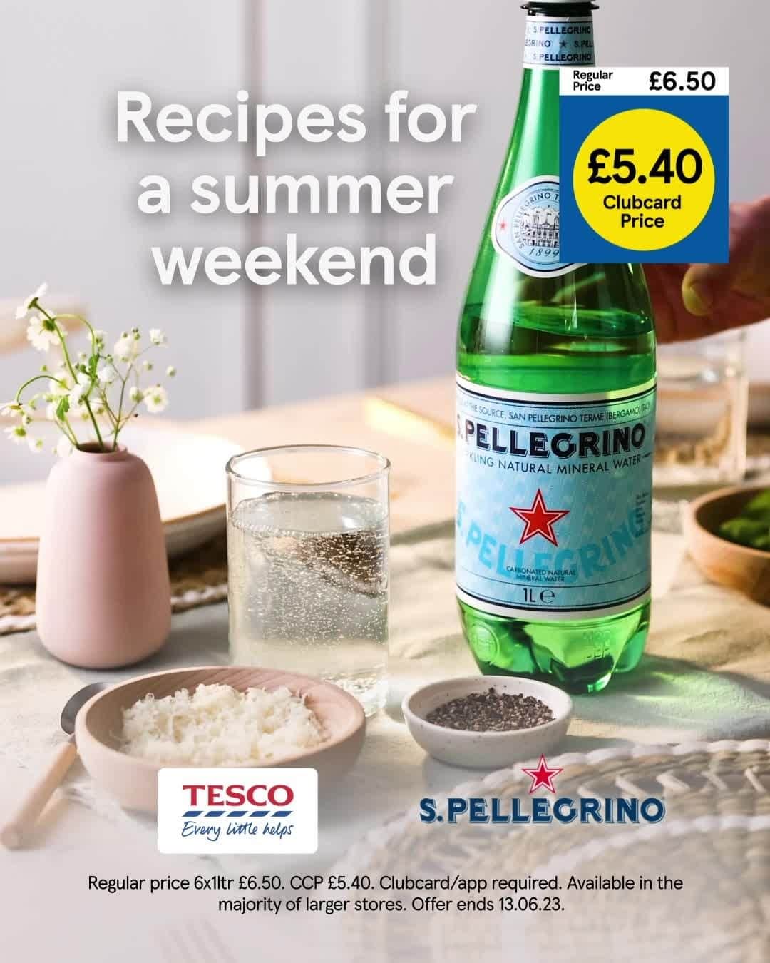 Tesco Food Officialのインスタグラム：「Inspired by the flavours of Italy, these three recipes will see you through from Friday night dinner to Sunday picnics. Add a bottle of San Pellegrino sparkling water to make summer dining more special. Its gentle bubbles and balance of minerals make it ideal for pairing with food. Head to the link in our bio for the recipes.」