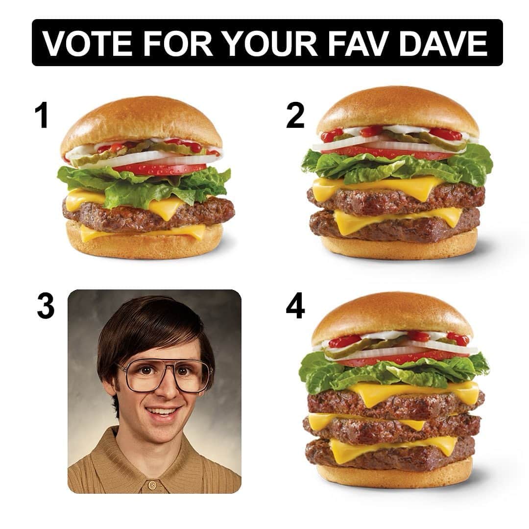 ウェンディーズのインスタグラム：「What’s your fav Dave?」