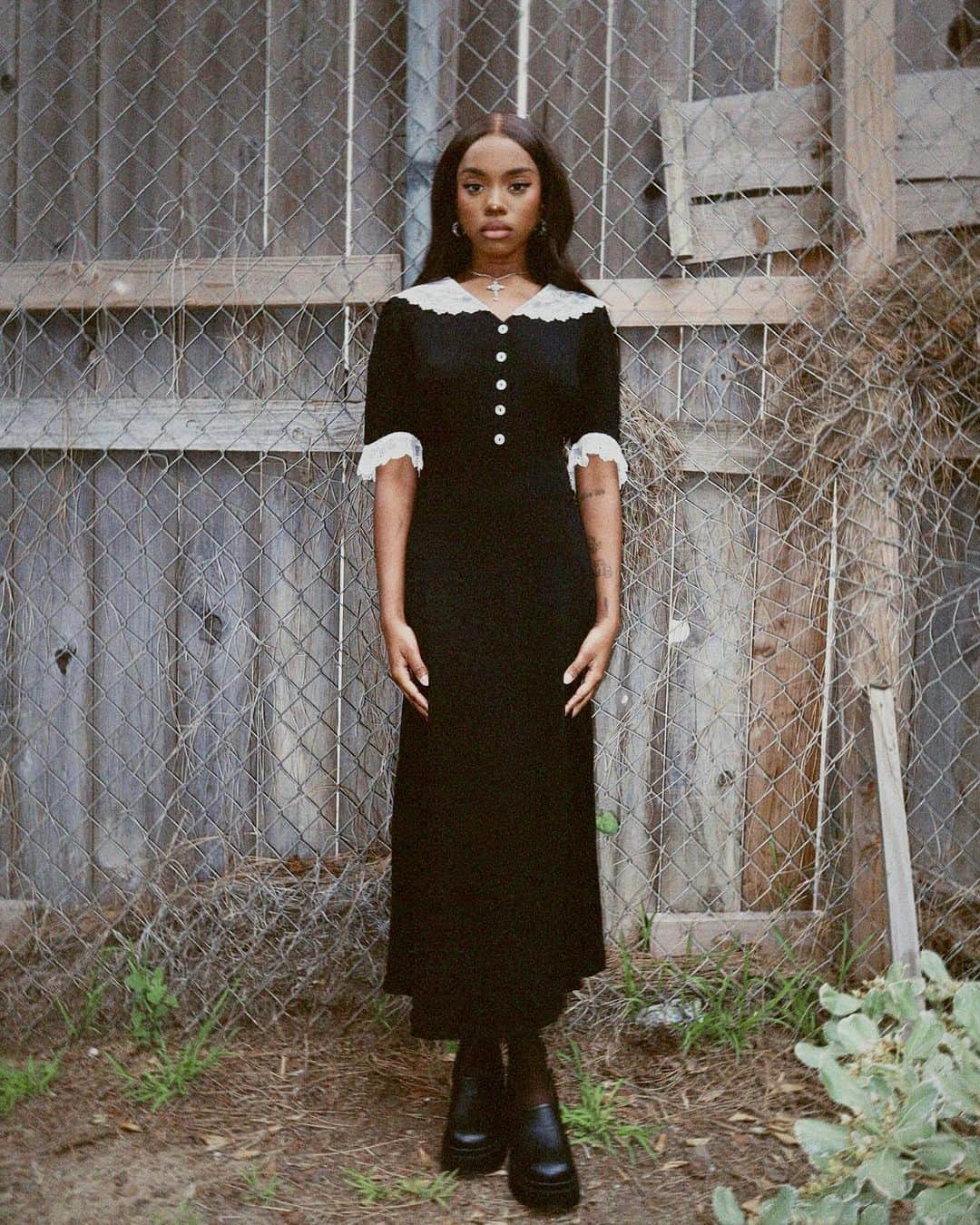 のインスタグラム：「@bby.bruh in the ✧ Delphine dress ✧ and Flex shoe ̩͙✧」