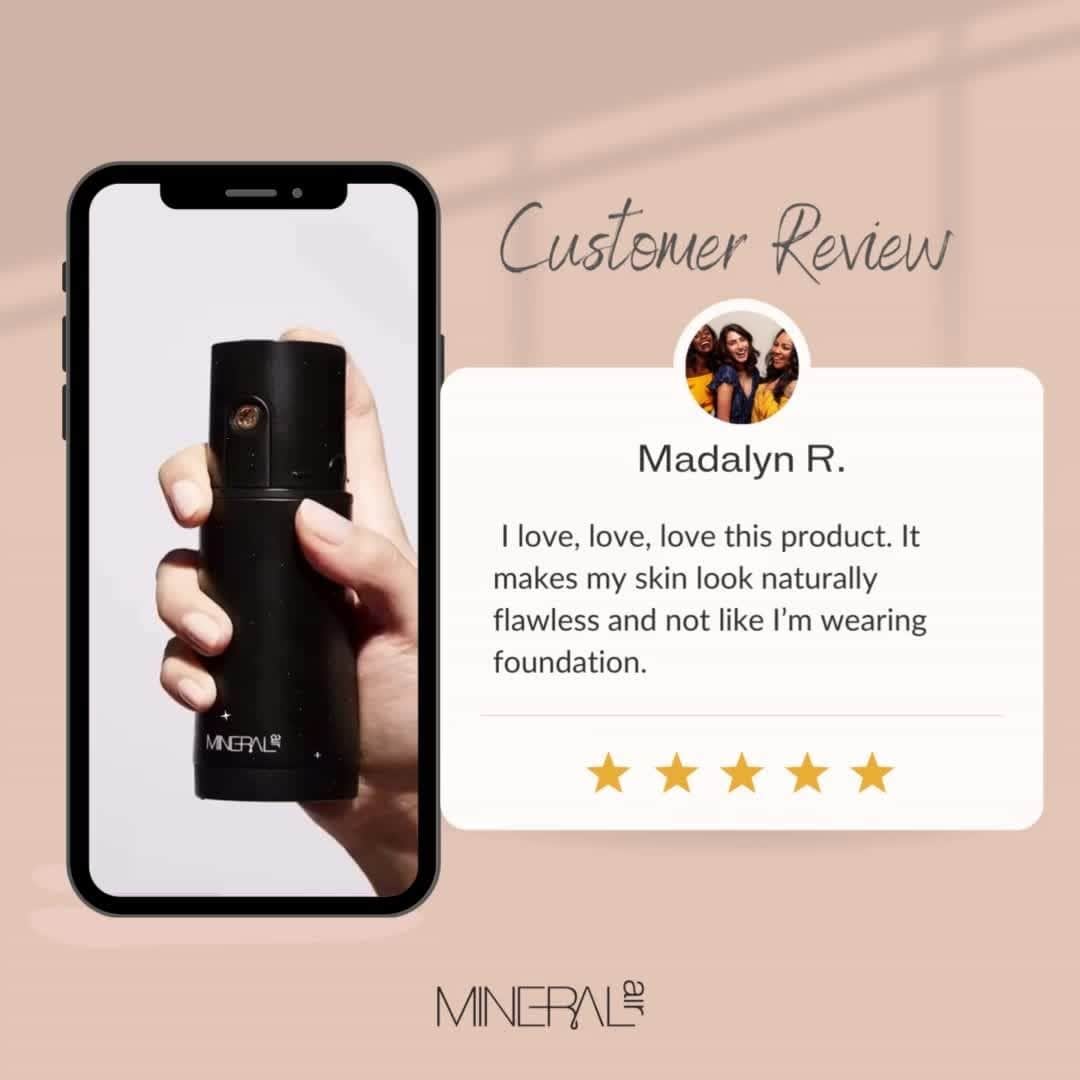 Mineral Airのインスタグラム：「Thank you, Madalyn R, for your glowing review! We're so happy to have you as part of our Glow Getters family. 💖」