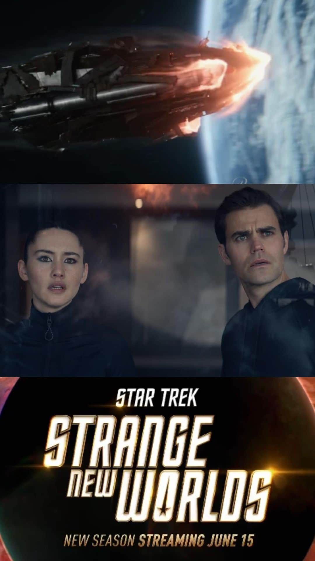 ポール・ウェズレイのインスタグラム：「New trailer out now. Strange new Worlds premieres June 15 on @paramountplus @startrek @startrekonplus」