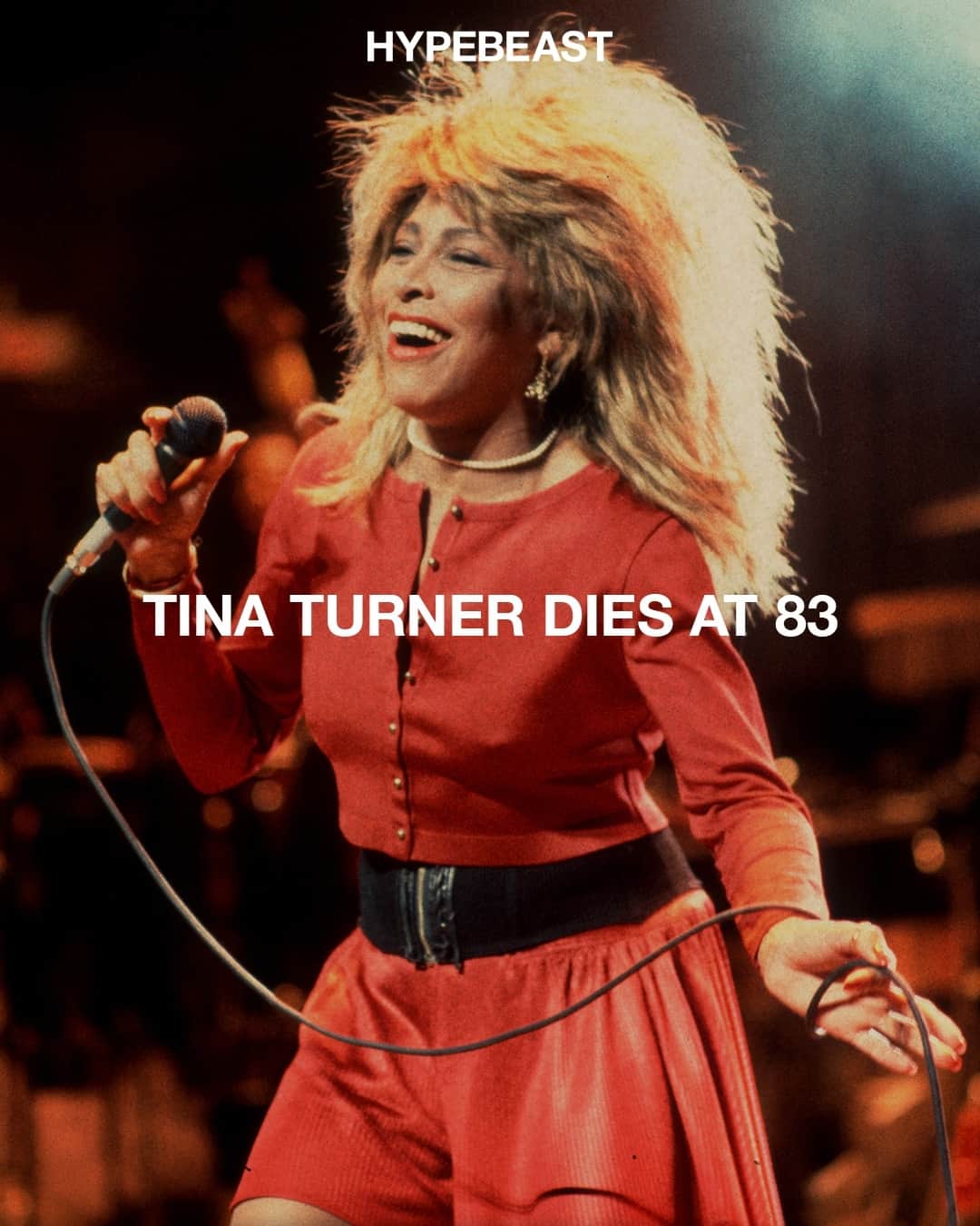 HYPEBEASTさんのインスタグラム写真 - (HYPEBEASTInstagram)「Legendary musician Tina Turner, has died at the age of 83 at her home in Küsnacht, Switzerland. ⁠ ⁠ Widely referred to as the "Queen of Rock 'n' Roll," Turner was known for her robust vocal ability, dynamic presence and magnetic energy, which made her one of the most successful recording artists in history. ⁠ ⁠ Our thoughts go out to Turner's family, friends and the many lives she touched. ⁠ Photo: Paul Natkin/Getty Images」5月25日 4時30分 - hypebeast