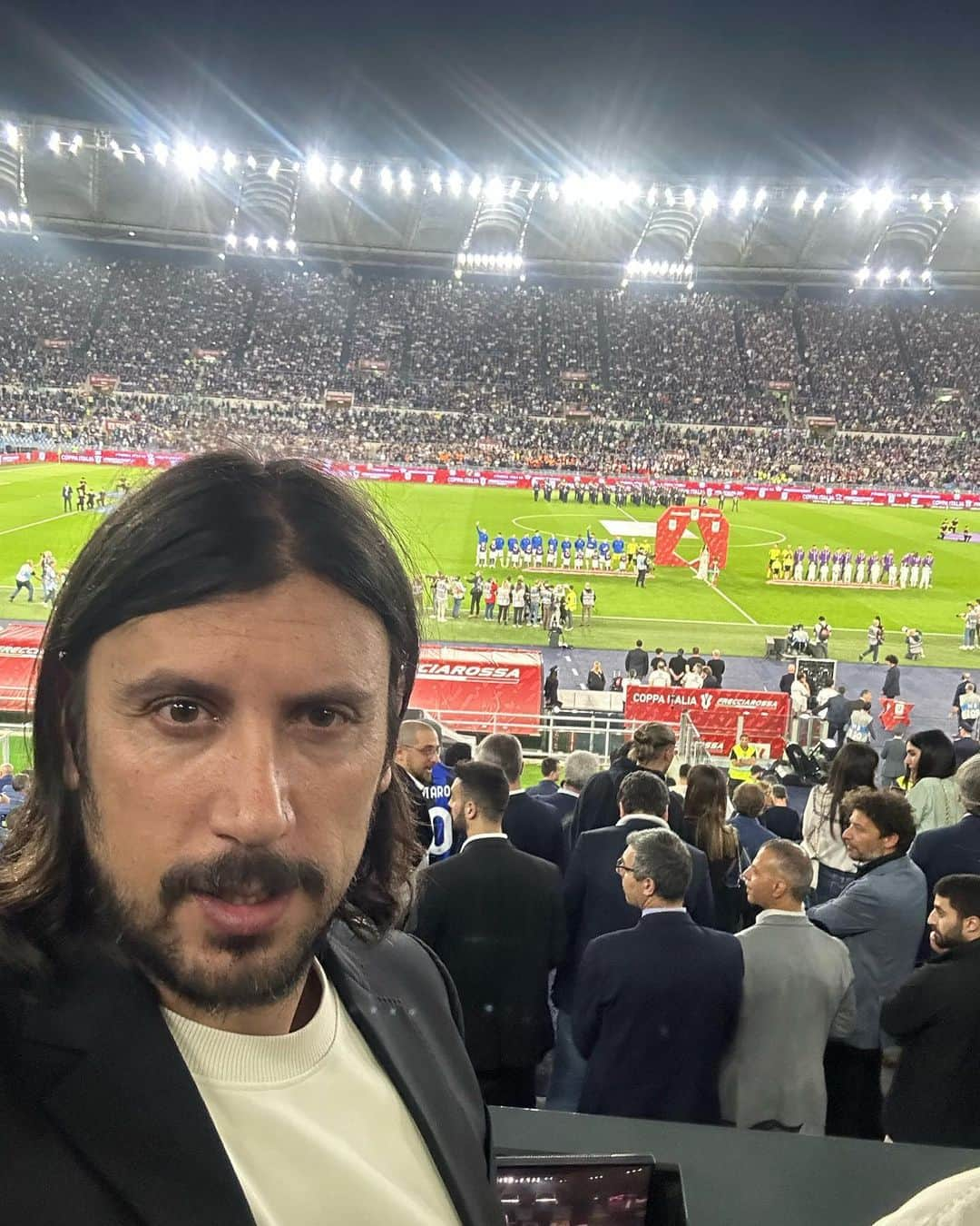 クリスティアン・ザッカルドのインスタグラム：「Finale Coppa Italia  @inter vs @acffiorentina   #CoppaItaliaFrecciarossa #finale #Inter #Fiorentina #ambassador #lega #SerieA #soccer #legends #Roma #stadio #Olimpico」