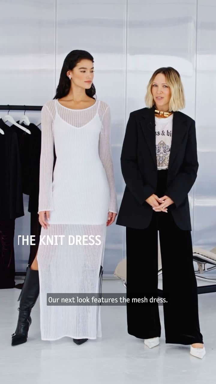 サスアンドバイドのインスタグラム：「WINTER STYLING SERIES | THE DRESS EDIT From casual errands to black tie, tune in to stylist and journalist @annabelfalco ‘s tips in styling the ever versatile wardrobe must-have. Tap link in bio to shop the key dresses that will carry you through the cooler season.    LOOK 1 Escaped Love silk dress Across the Street leather biker jacket   LOOK 2 Laddered Long Sleeve dress Escaped Love silk shirt   LOOK 3 Brave Obsession cut-out dress Staple tank Leopard Rock tee   LOOK 4 Romantic Ways dress - coming soon   #Winter23 #sassandbide #winterstyling」