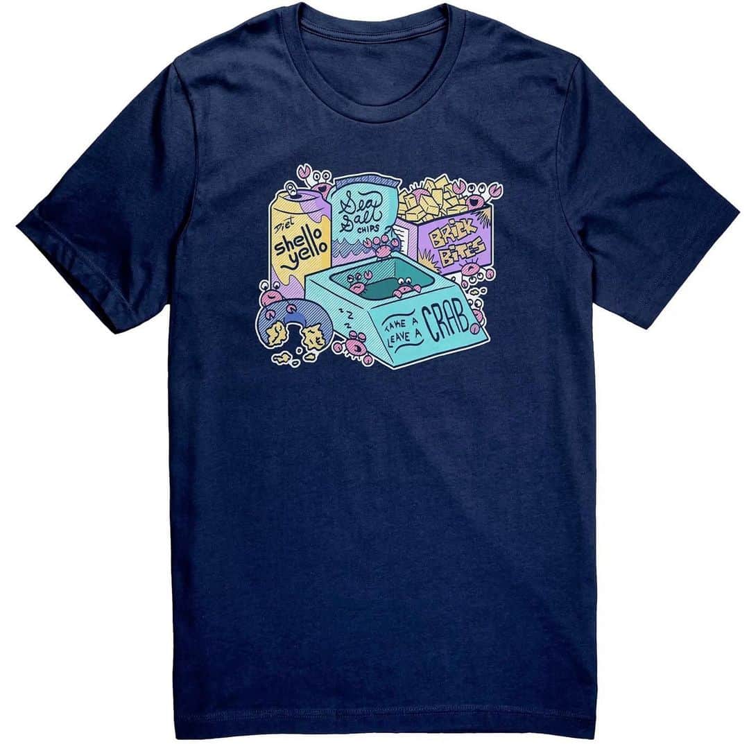 Tumblrさんのインスタグラム写真 - (TumblrInstagram)「nothing worse than getting up to the counter & realizing you left ur crabs at home 😔🦀  👉new shirt available now on shop.tumblr.com 🎨thank u for the art @justincarlson.design」5月25日 6時25分 - tumblr