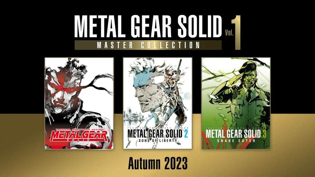 KONAMIのインスタグラム：「METAL GEAR SOLID: MASTER COLLECTION Vol. 1 will release in autumn 2023! Keep your eyes on us for more details. 👀  You can check out the teaser site HERE: https://www.konami.com/mg/mc/us/en/  #MetalGearSolid #MGSVol1 #MG35th」