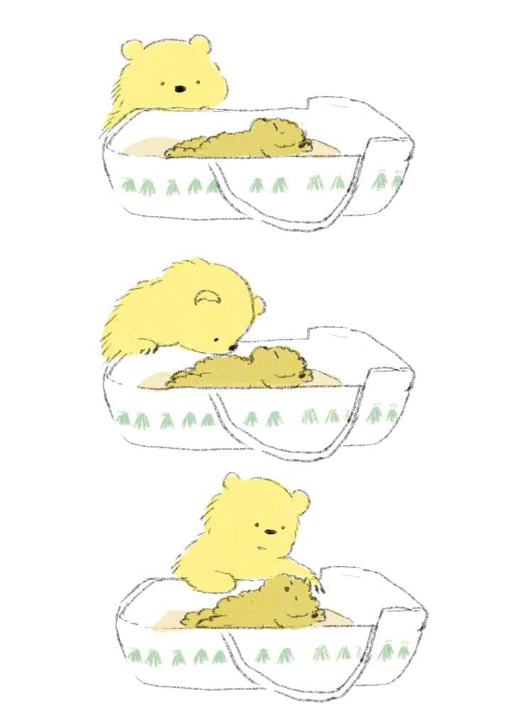 momoroのインスタグラム：「#ももろ#illustration #イラスト#赤ちゃん#兄弟#子育て #赤ちゃんのいる暮らし #赤ちゃんのいる生活」