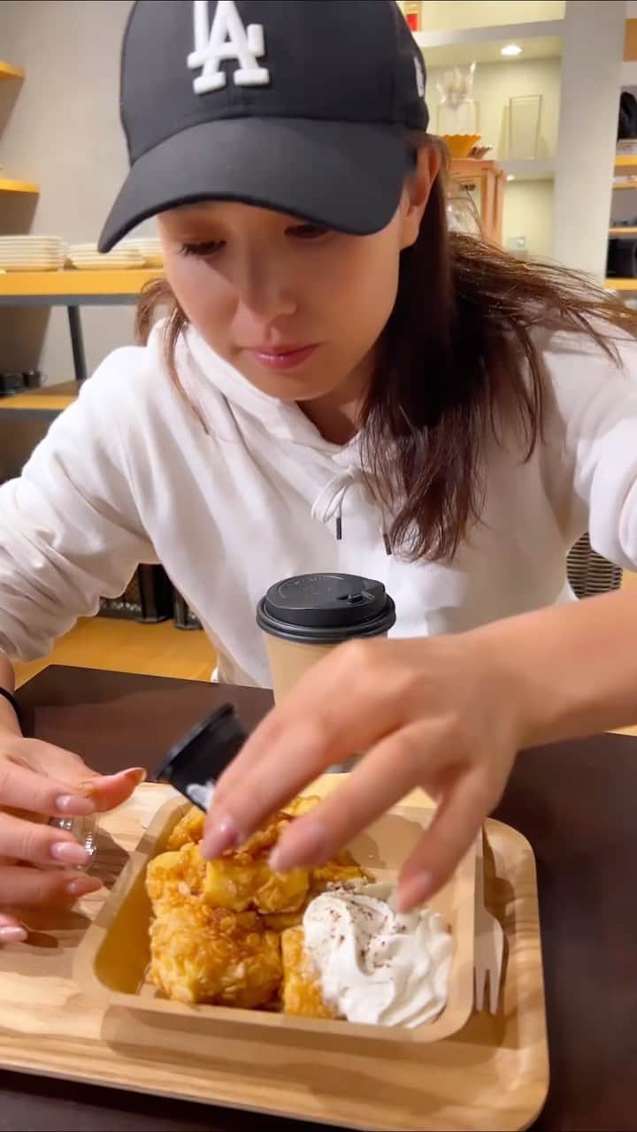 宇野真彩のインスタグラム：「玄米フレンチトースト💛  📍玄米と糀moto」