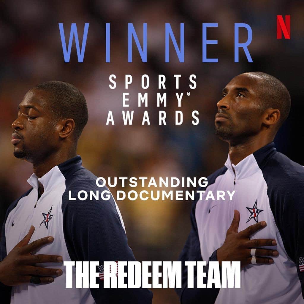 のインスタグラム：「Setting a new standard for American basketball— on and off the court. What an honor to receive the Sports Emmy for outstanding long documentary 🙏🏾🏆」