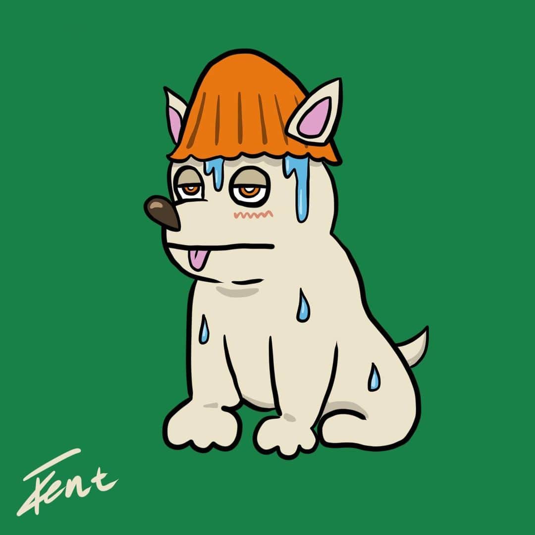 竹下健人のインスタグラム：「ホットドッグ  #illustration #イラスト #落書き #design #fyp #サウナ #犬 #KEN2RIO  #竹下健人」