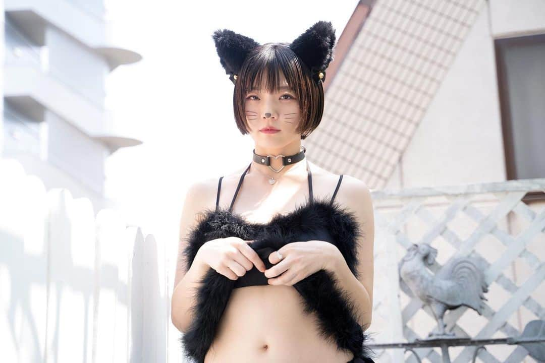 平塚奈菜のインスタグラム：「ᓚᘏᗢ おはようございます ・ #女優cats ・ ・ #被写体　#撮影　#撮影会　#写真　#わがままボディ　#followme #photo #photography #shooting #portrait #pinupgirl #picoftheday #instagravure #cosplay #팔로우환영　#몸스타그램　#사진　#수영복　#비키니　#粉我　#模特 #人像寫真  #人像攝影　 #泳衣　#เซ็กซี่ #น่ารัก #猫　#コスプレ」