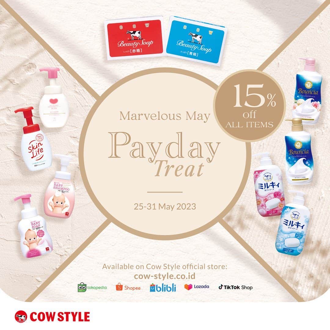 COWSTYLEIDのインスタグラム：「Ready, set, shop!  15% off ALL ITEMS!!! ⠀⠀⠀⠀⠀⠀⠀⠀⠀ Head over to the link in our bio to shop some of our most-loved items. ⠀⠀⠀⠀⠀⠀⠀⠀⠀ PAYDAY PAYYAY! 💖 ⠀⠀⠀⠀⠀⠀⠀⠀⠀ #cowstyleindonesia #cowstylebeauty #payday #paydaytreat」